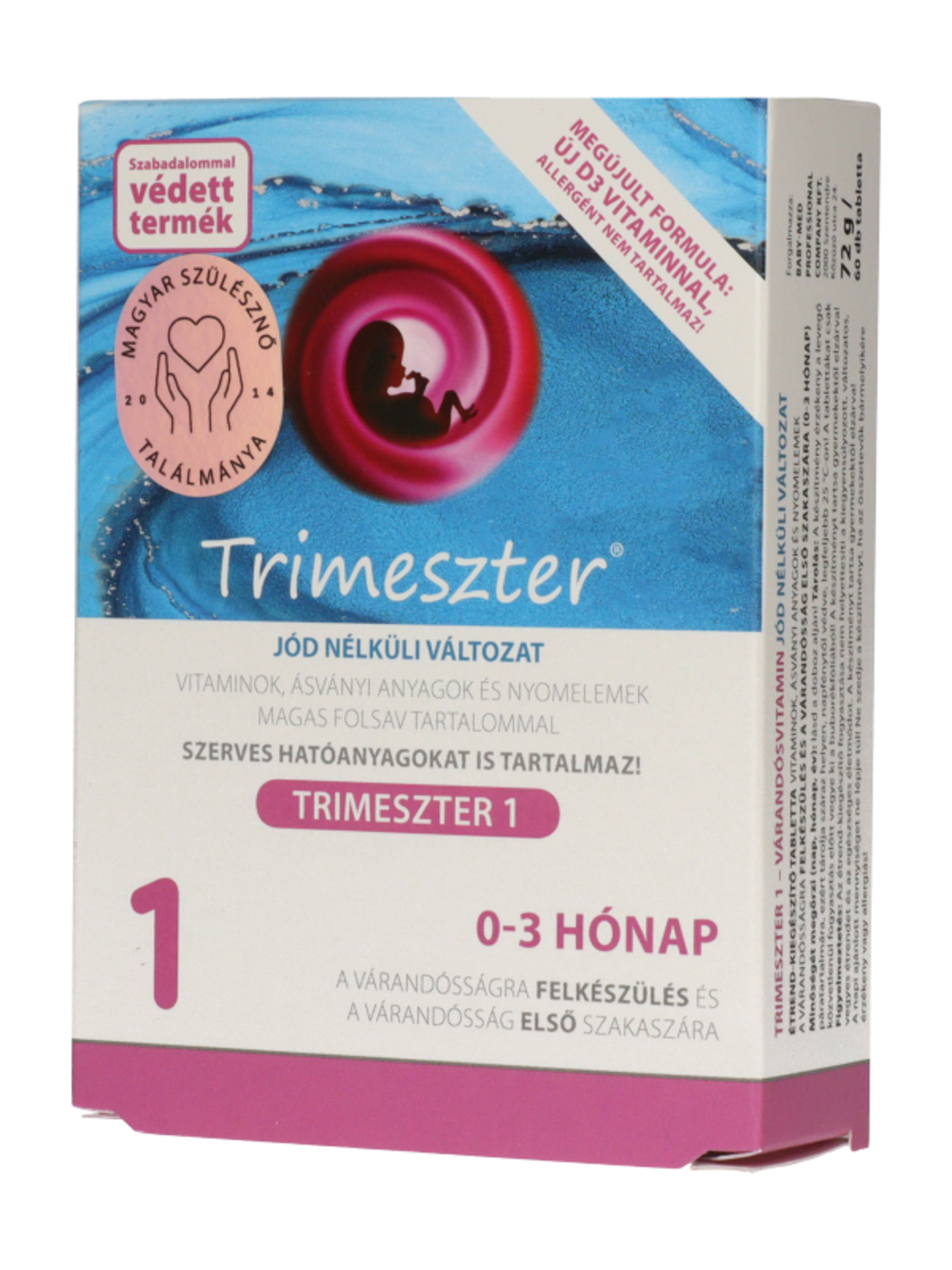 Trimeszter 1 várandós vitamin jód nélkül 0-3 hónap - 60 db-2