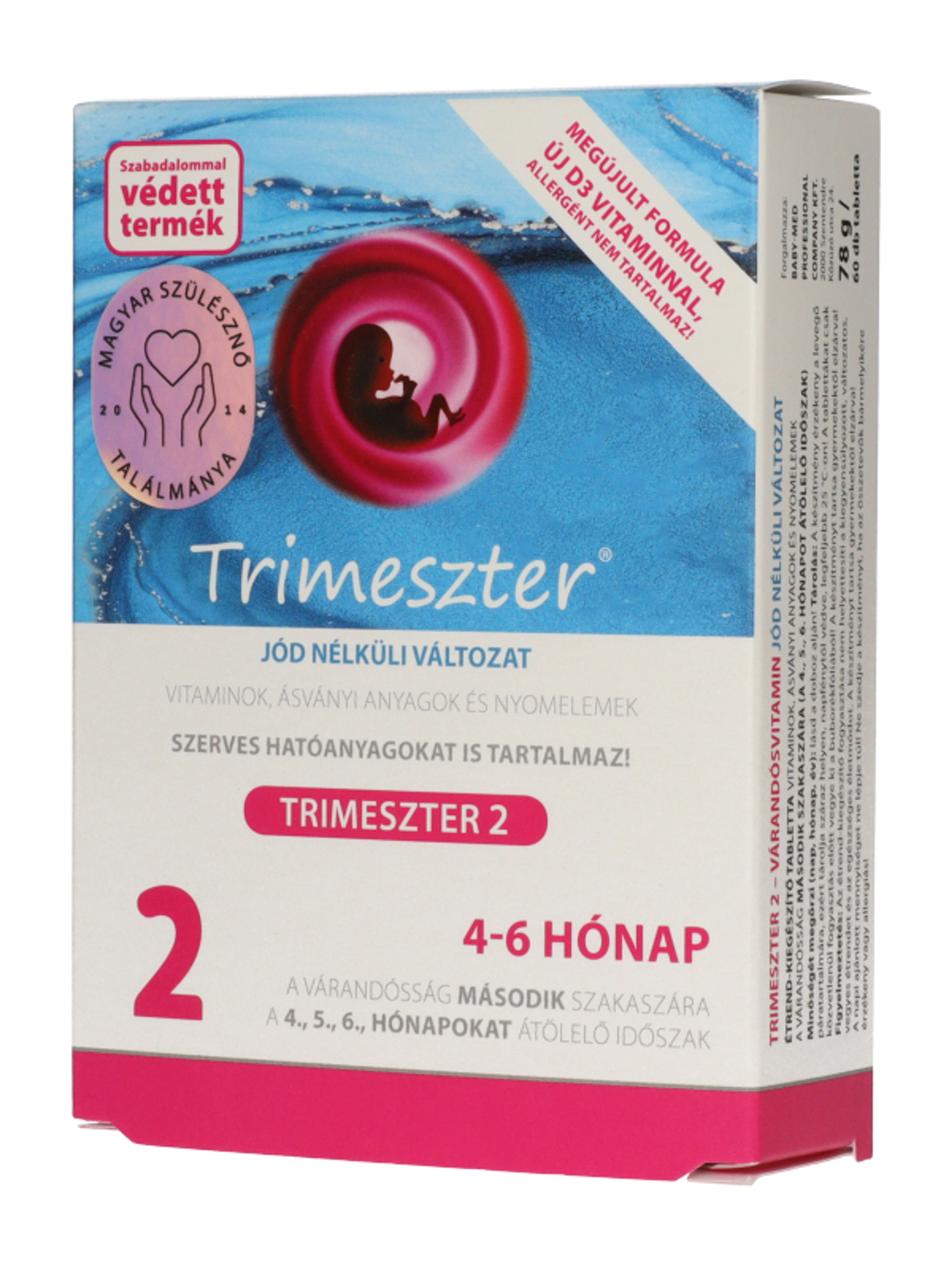 Trimeszter 1 várandós vitamin jód nélkül 4-6 hónap - 60 db-2