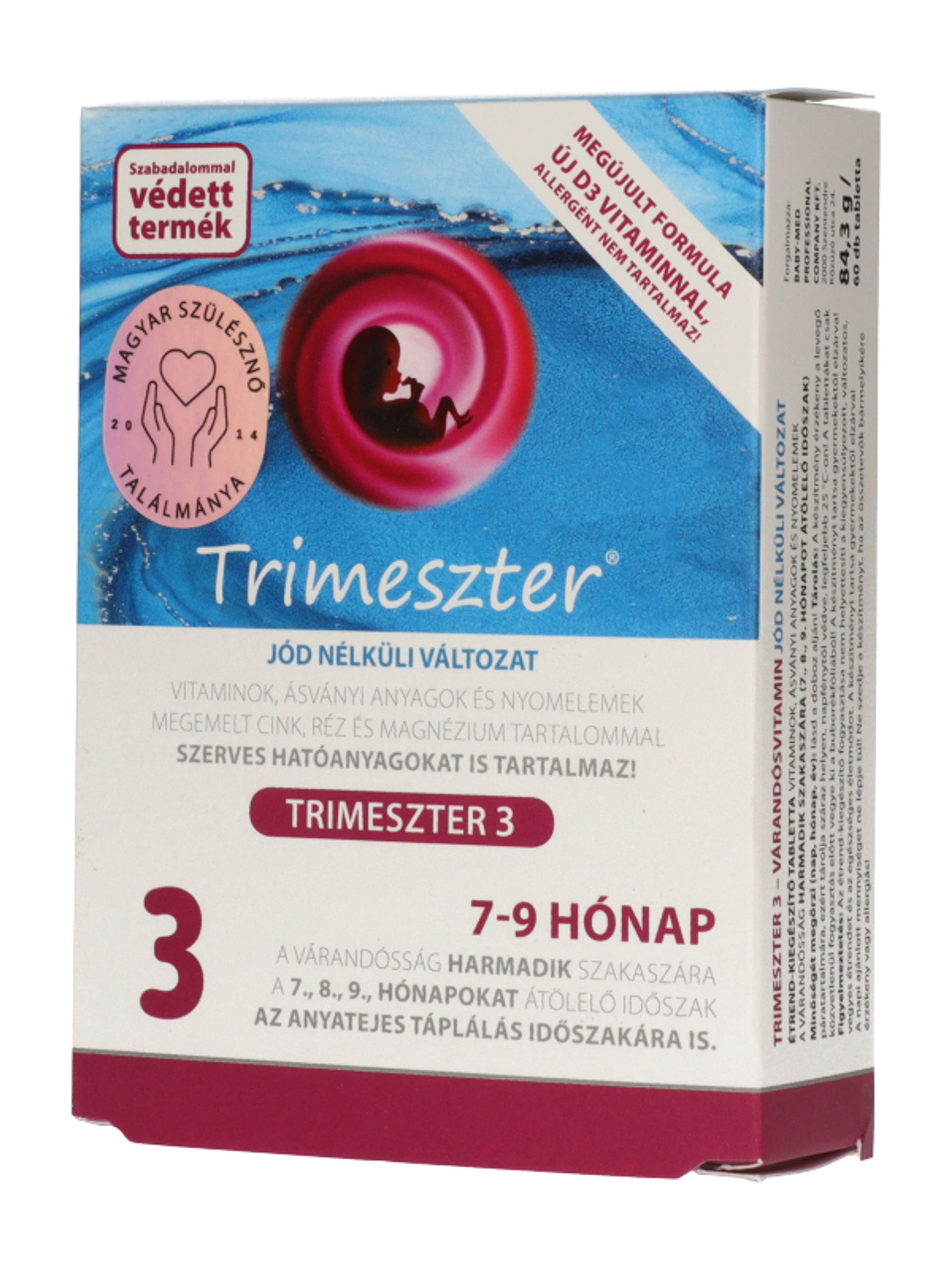 Trimeszter 3 várandós vitamin jód nélkül 7-9 hónap - 60 db-2