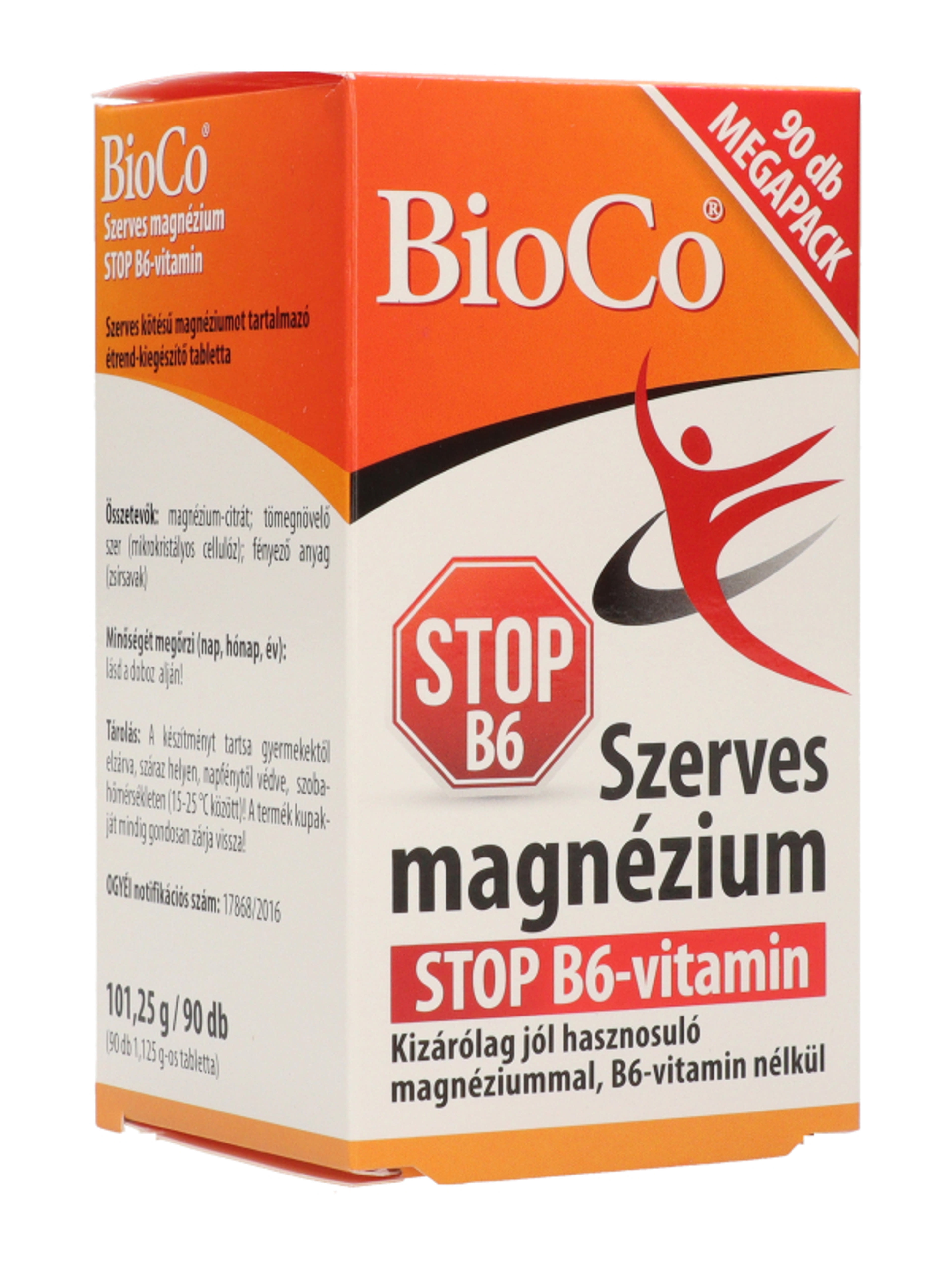 Bioco szerves magnézium stop B6 vitamin tabletta - 90 db-7