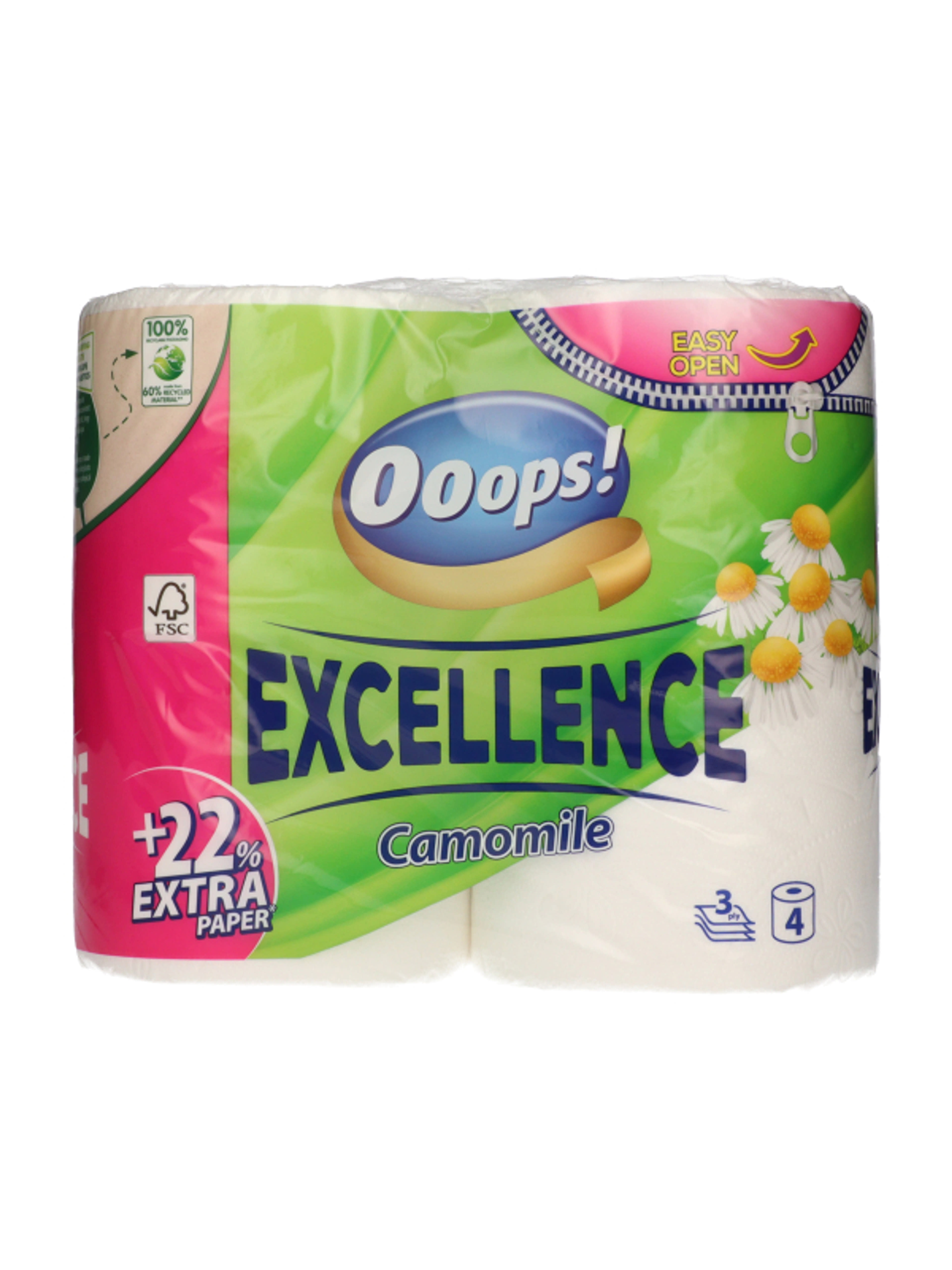 Ooops! Excellence Camomile toalettpapír 3 rétegű - 4 db-3