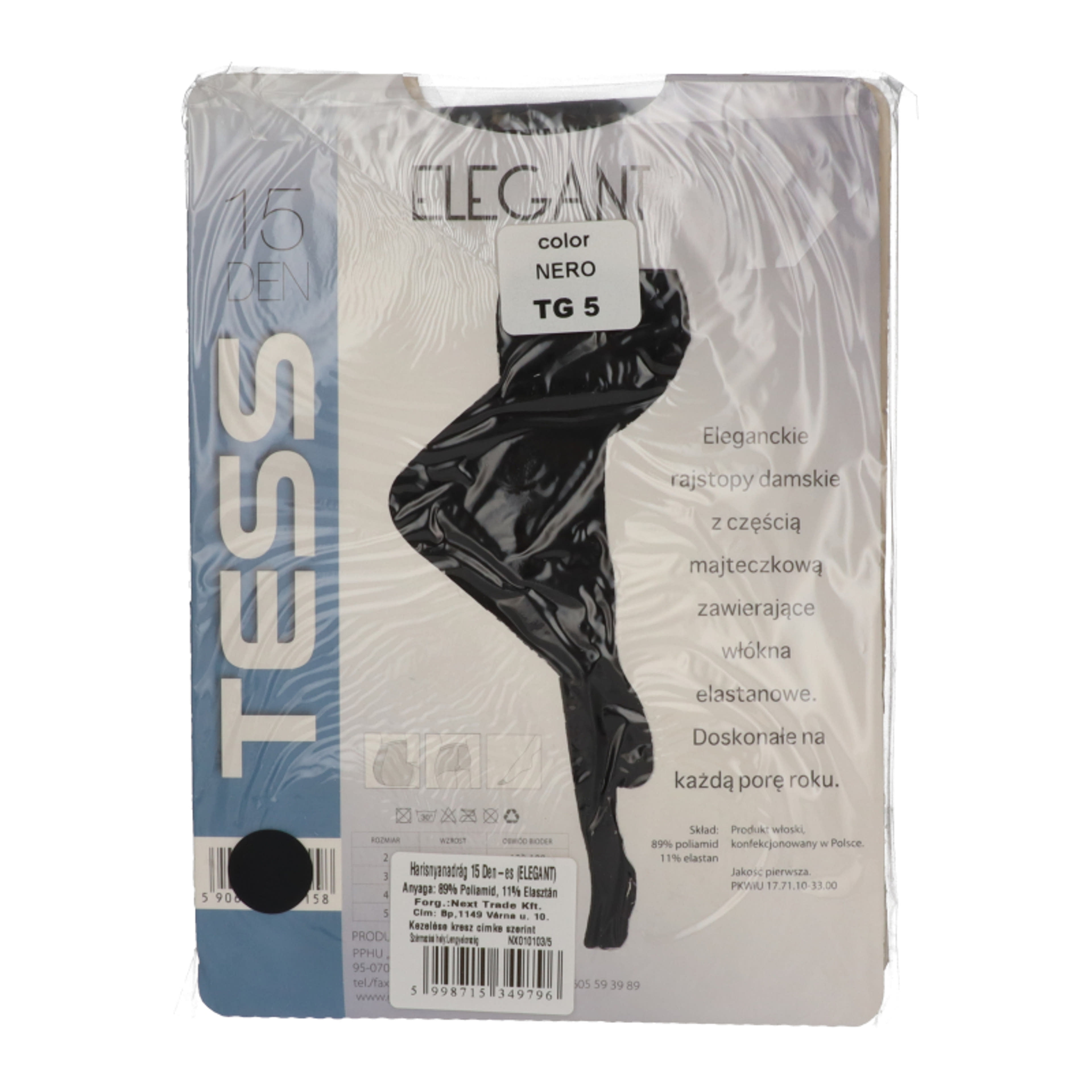 Tess Elegant harisnyanadrág 15 den /fekete 5-es méret - 1 db-2