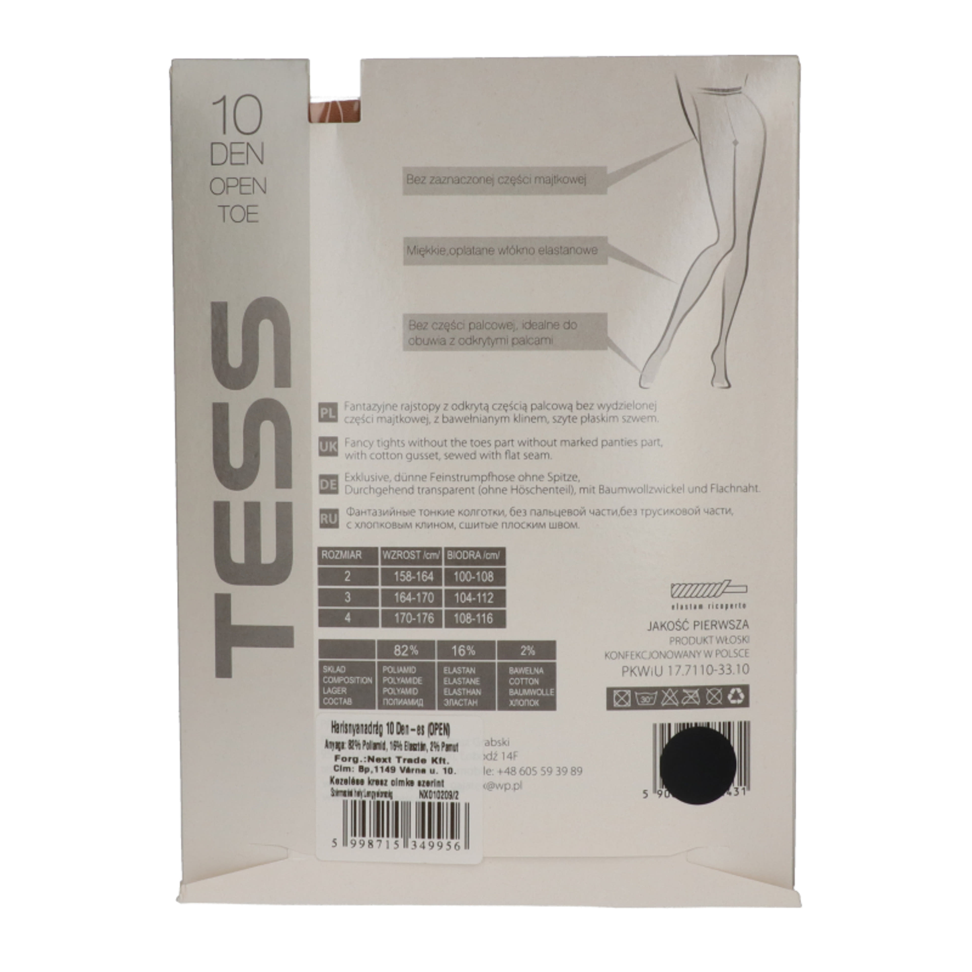 Tess Open harisnyanadrág 10 den /opal 2-es méret - 1 db-2