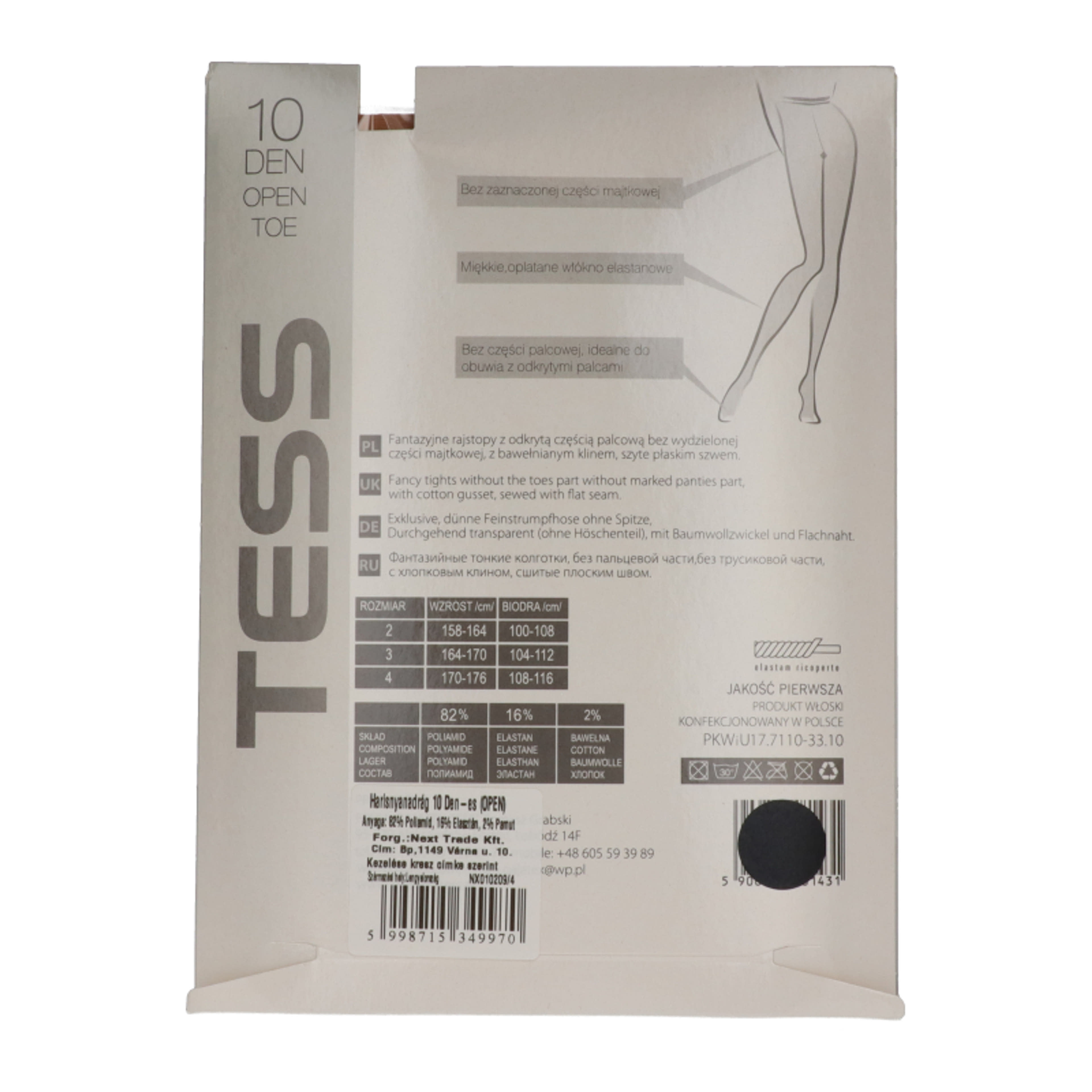 Tess Open harisnyanadrág 10 den /opal 4-es méret - 1 db-2