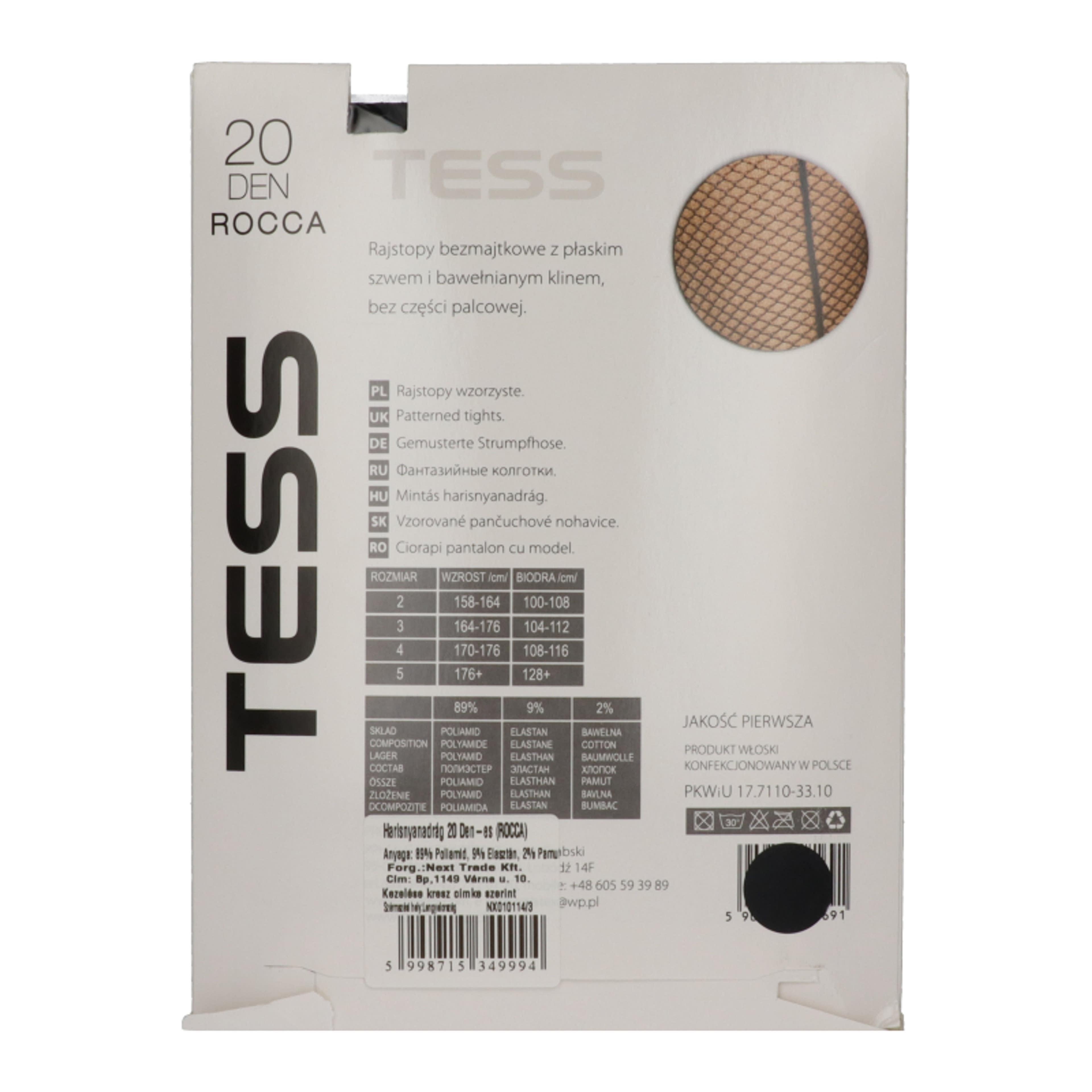 Tess Rocca harisnyanadrág 20 den /fekete 3-es méret - 1 db-2