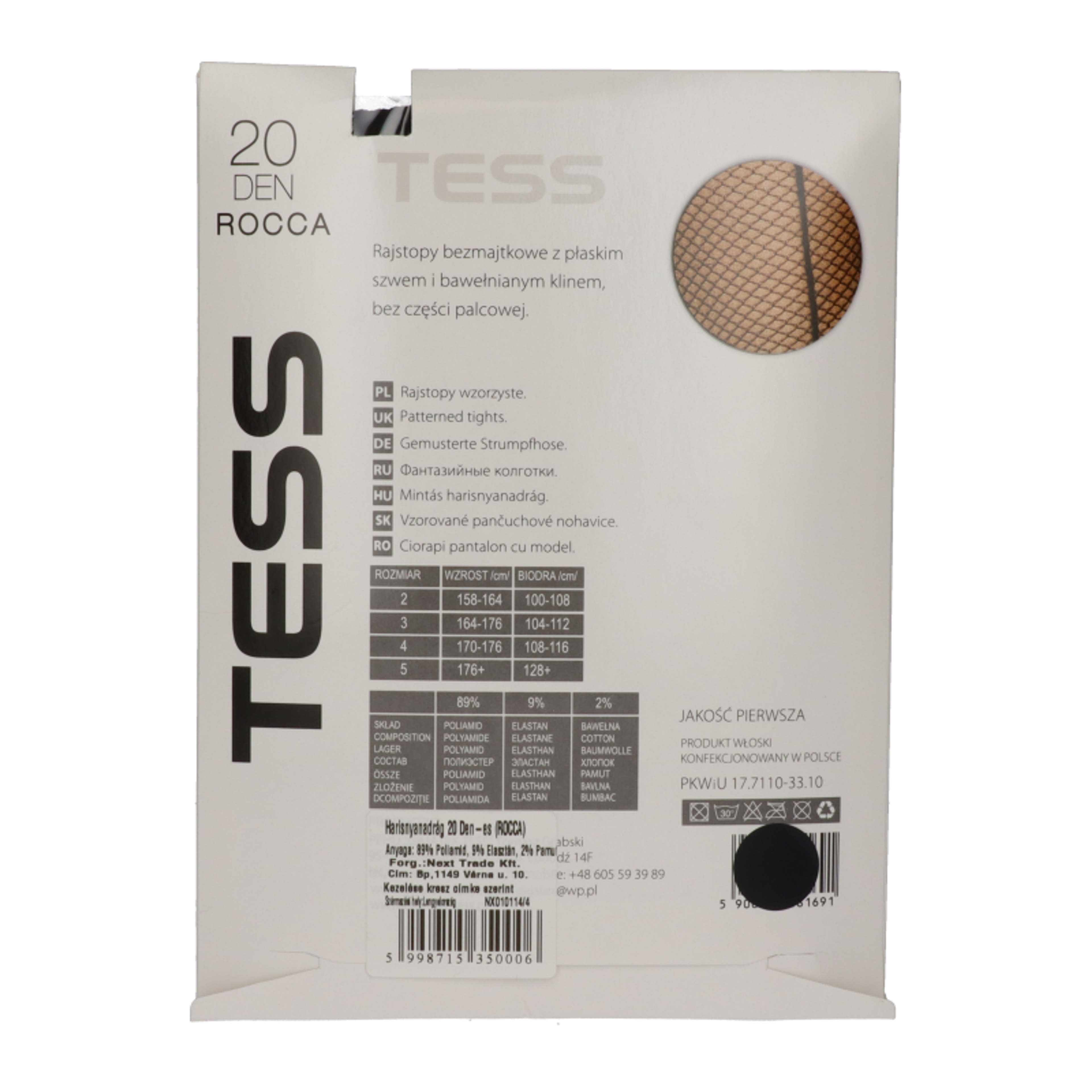 Tess Rocca harisnyanadrág 20 den /fekete 4-es méret - 1 db-2
