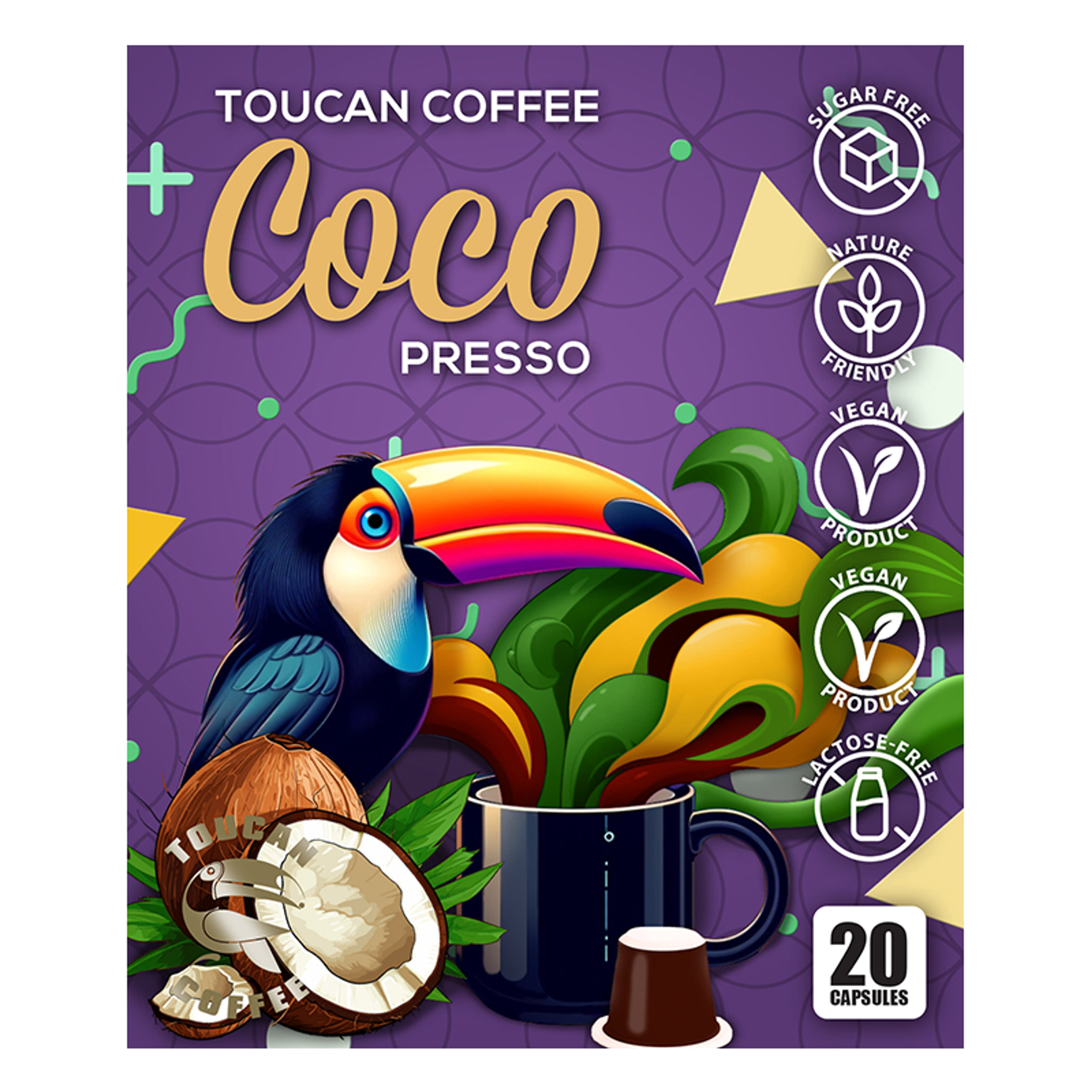 Toucan Coco presso kávékapszula - 20 db