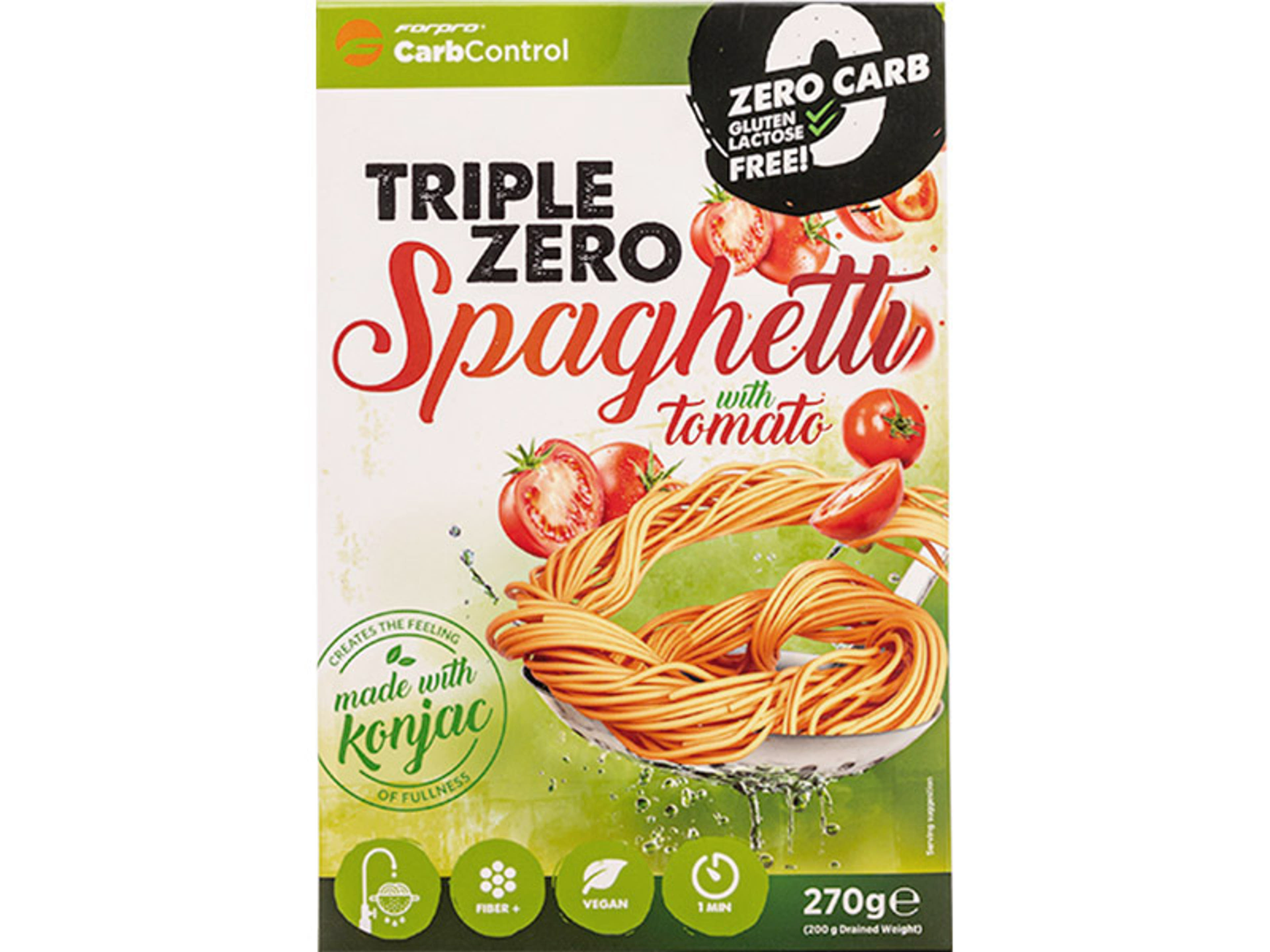 Forpro Carb Control Triple Zero Pasta spagetti paradicsommal - 270 g