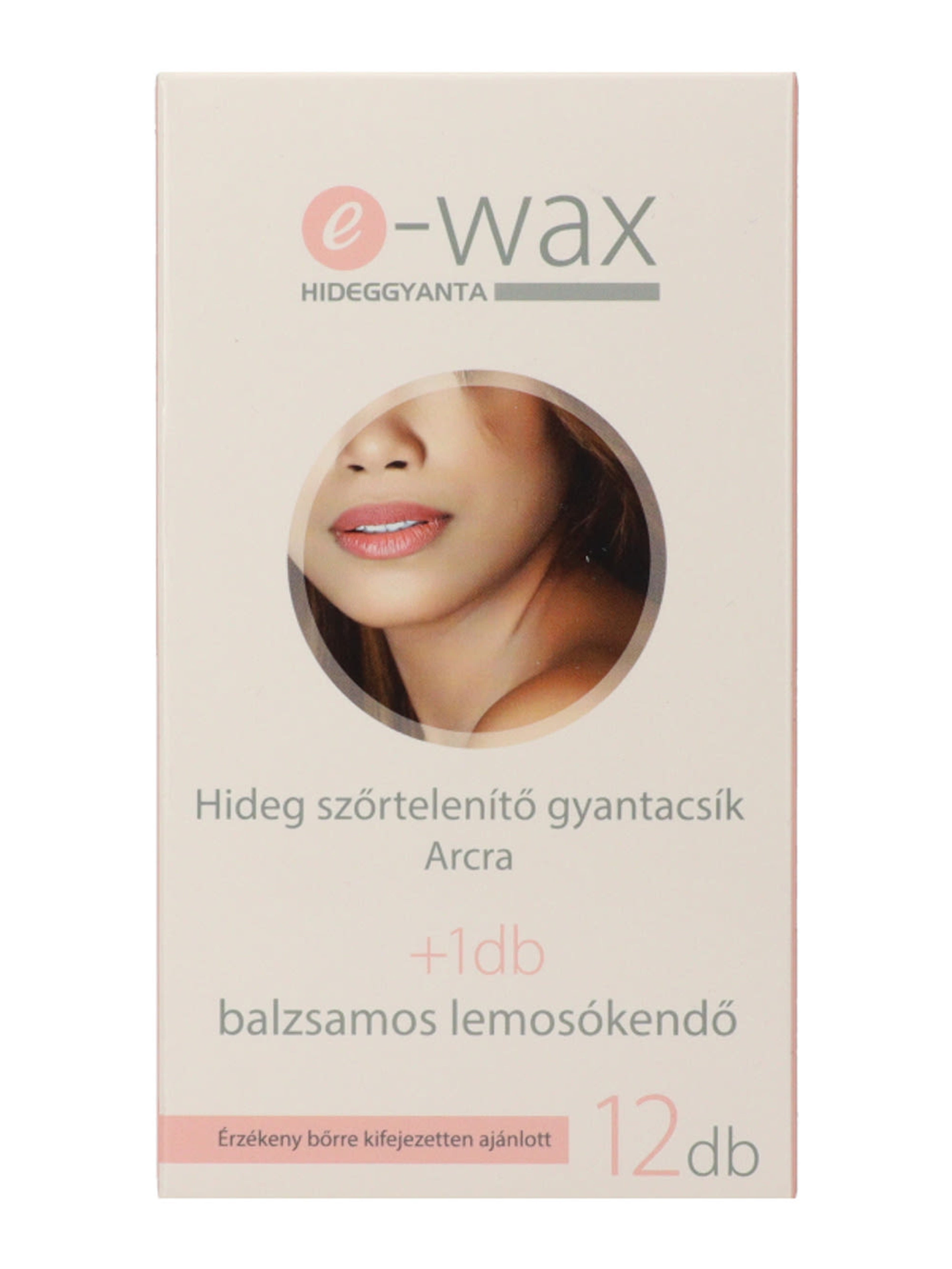 E-Wax hideggyanta arcra 6 pár + 1 db olajos lemosó kendő - 1 db