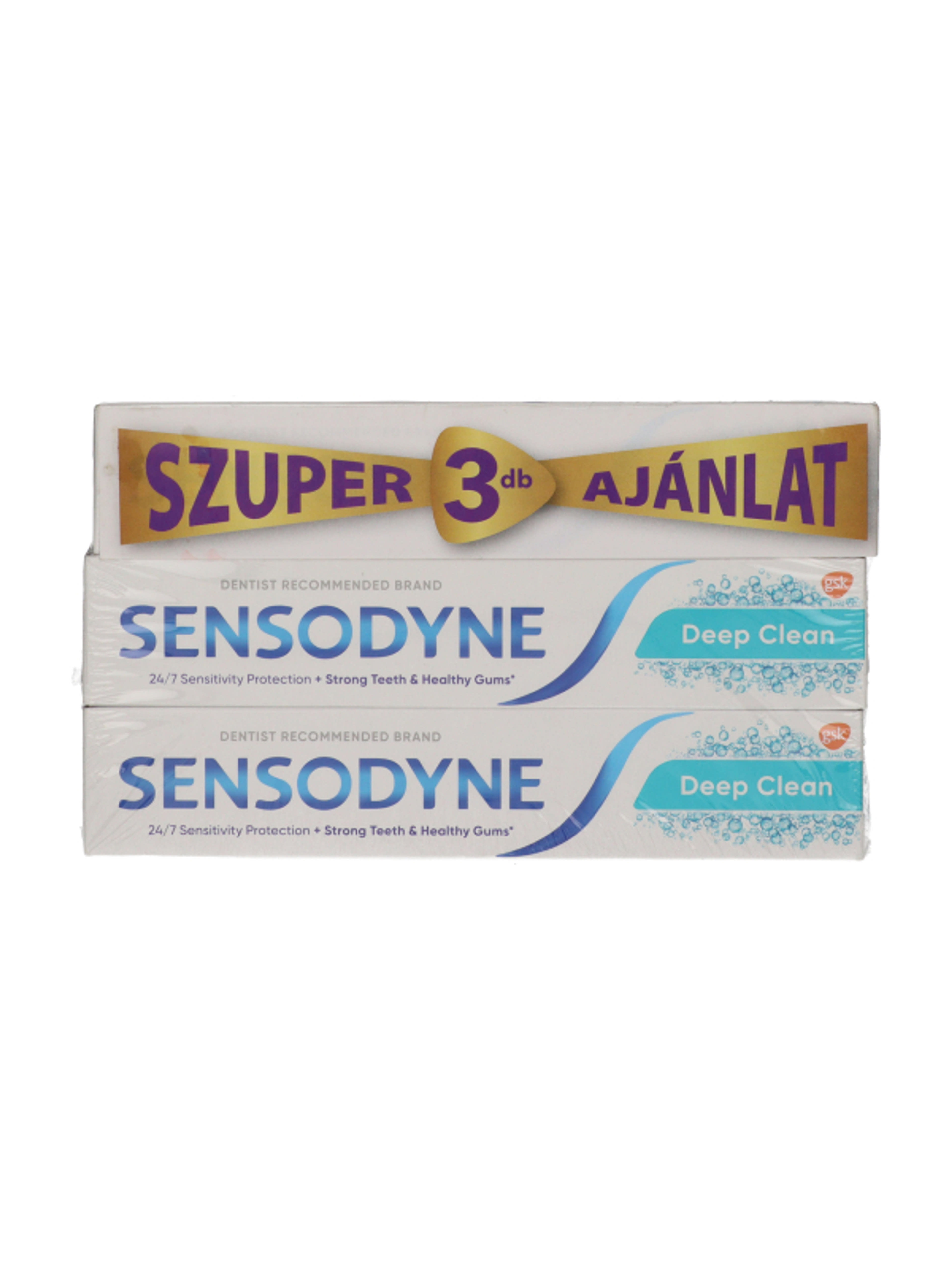 Sensodyne Deep Clean fogkrém Trio pack 3x75 ml - 225 ml-2