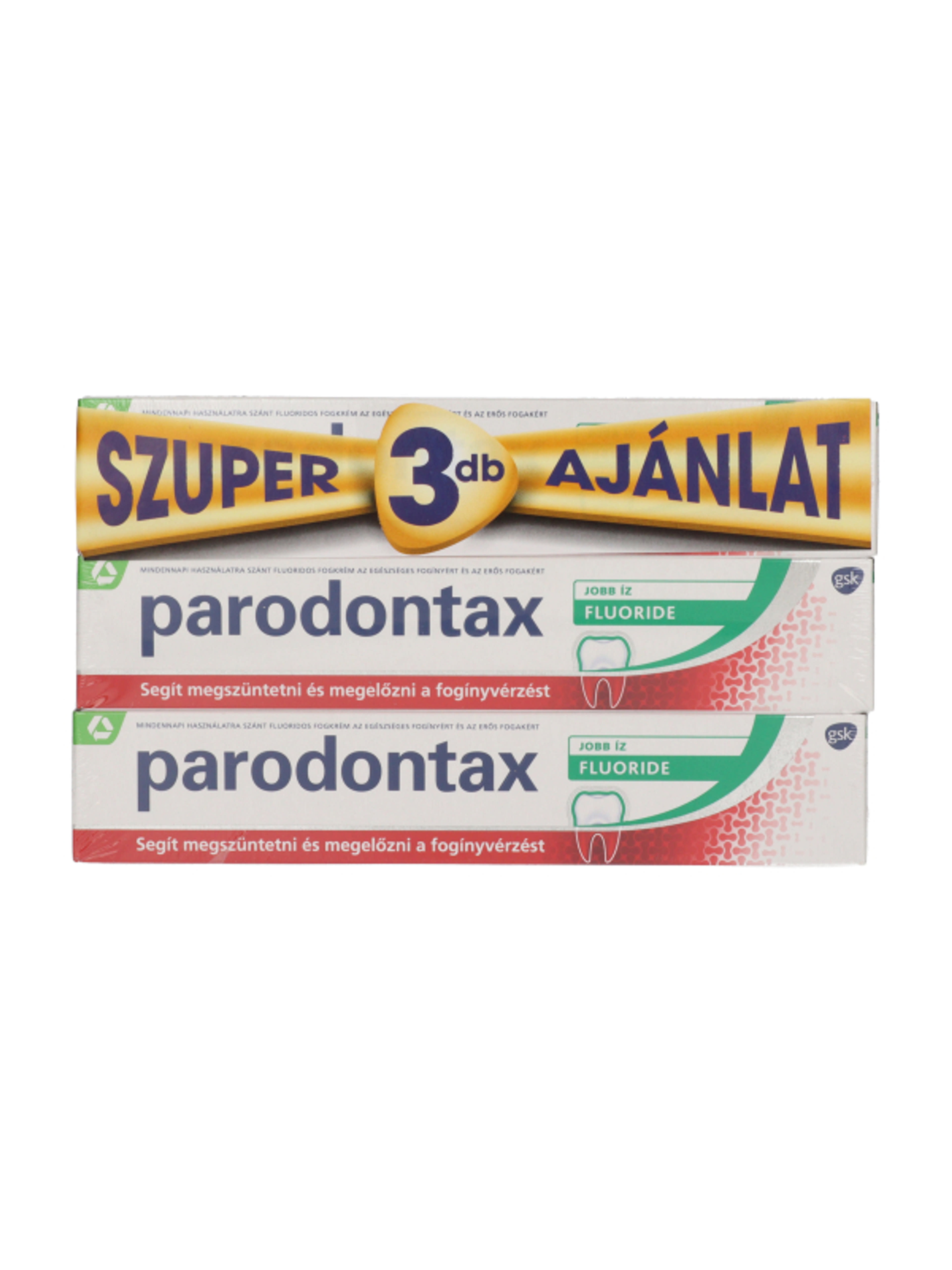 Paradontax Fluorid fogkrém Triopack 3x75 ml - 225 ml-2