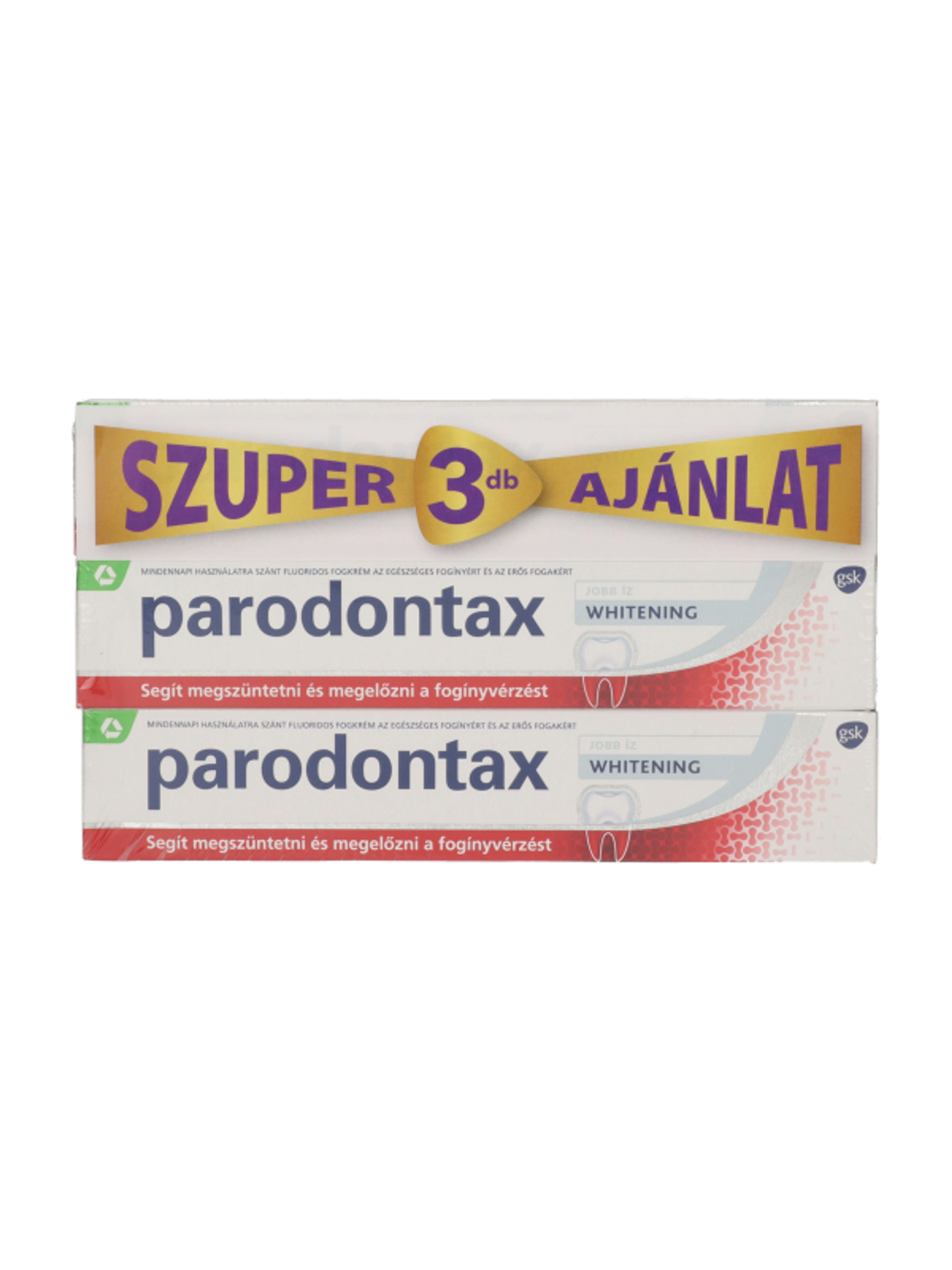 Paradontax Whitening fogkrém Triopack 3x75 ml - 225 ml-2
