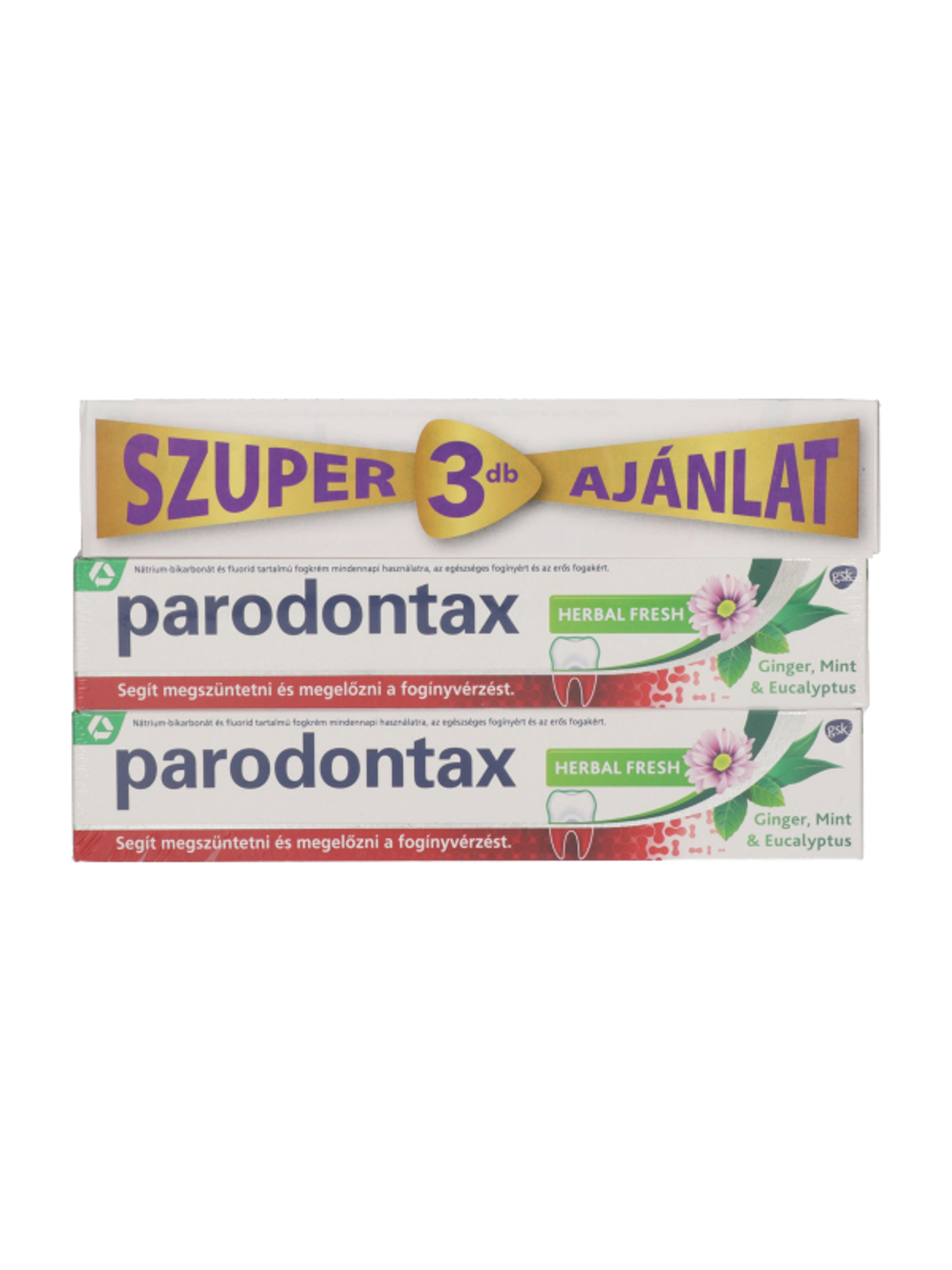 Paradontax Herbal Fresh fogkrém Triopack 3x75 ml - 225 ml-3