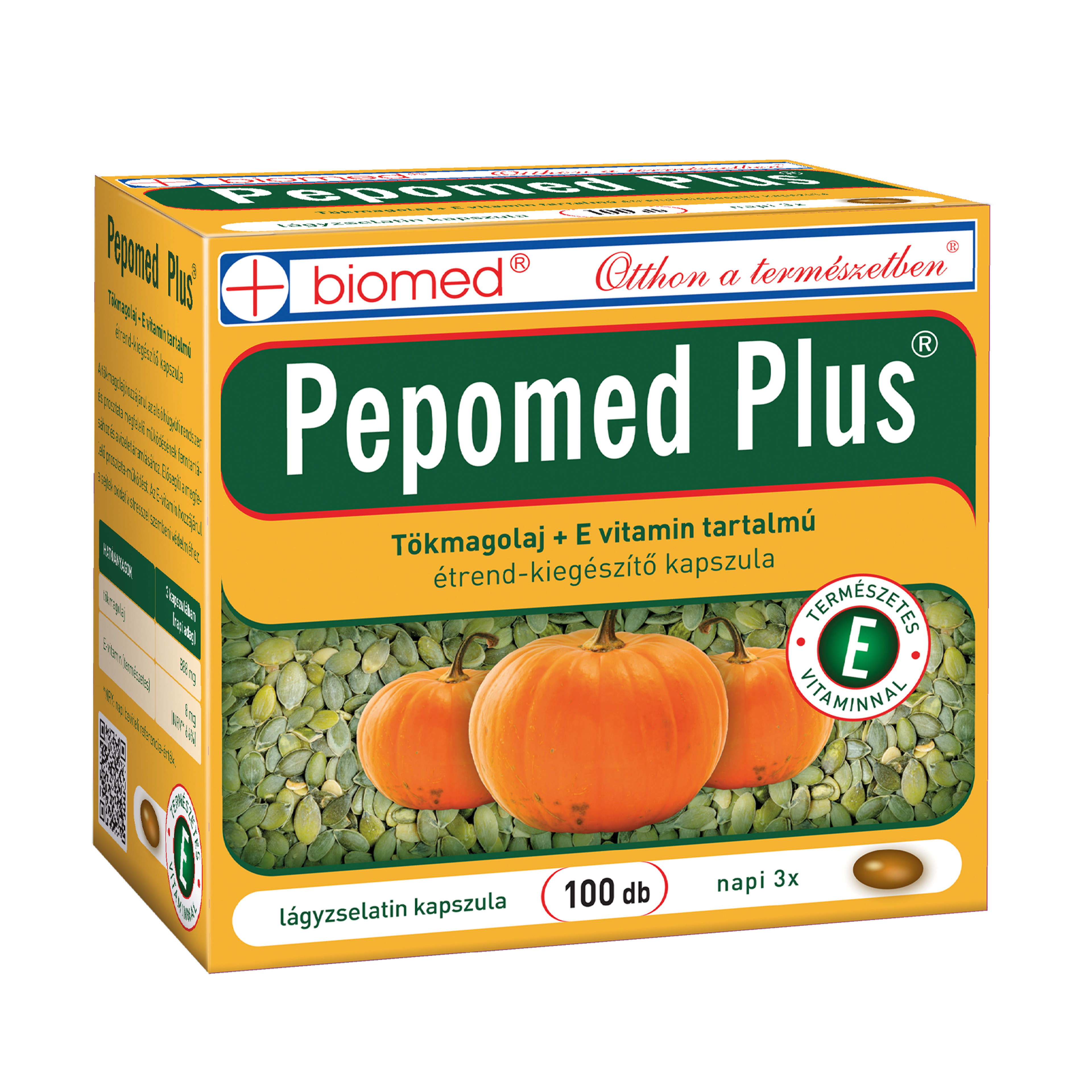 Biomed Pepomed Plus® tökmagolaj kapszula - 100 db
