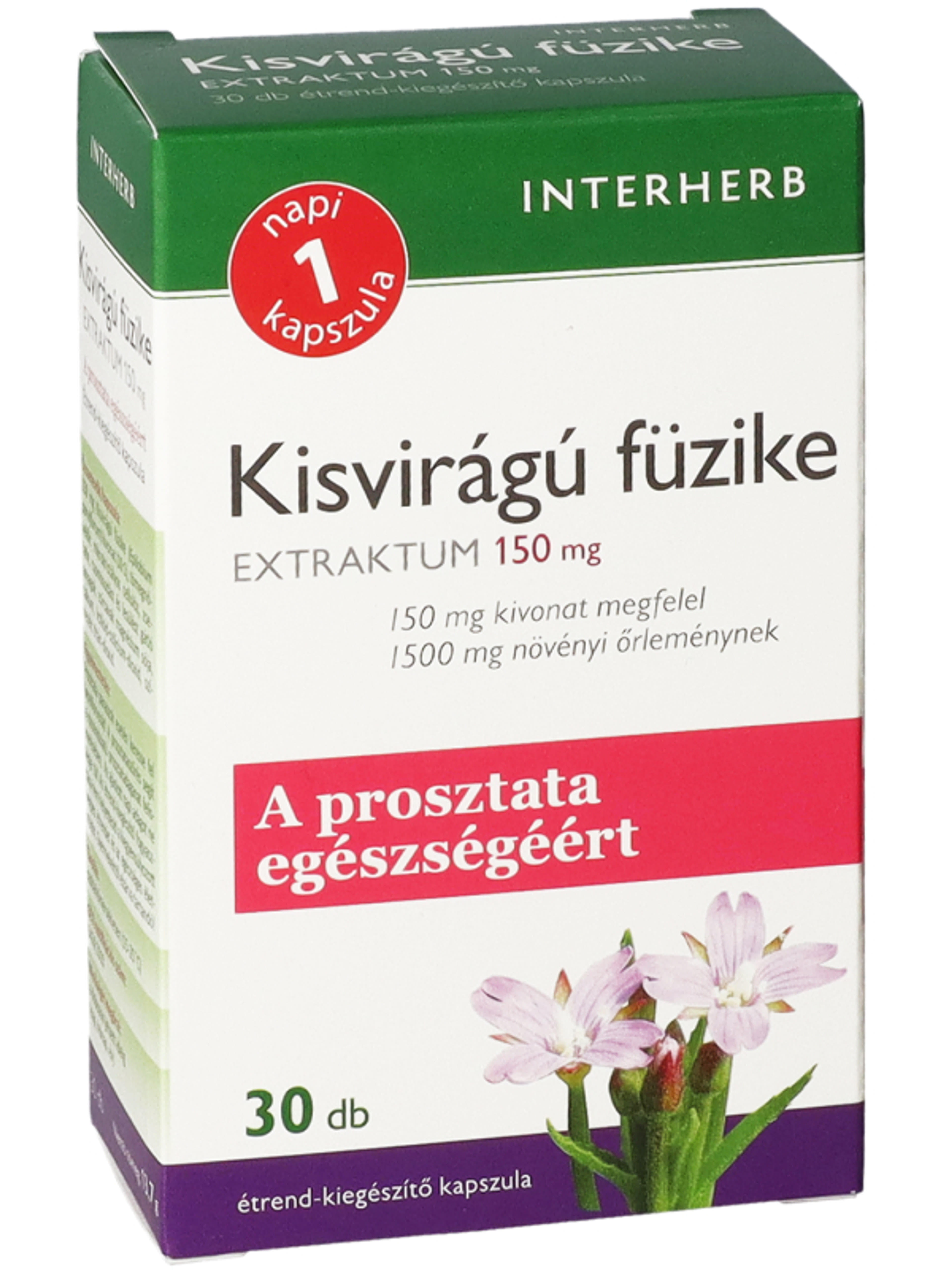 Interherb Napi 1 Kisvirágú Füzike Extraktum Kapszula - 30 db