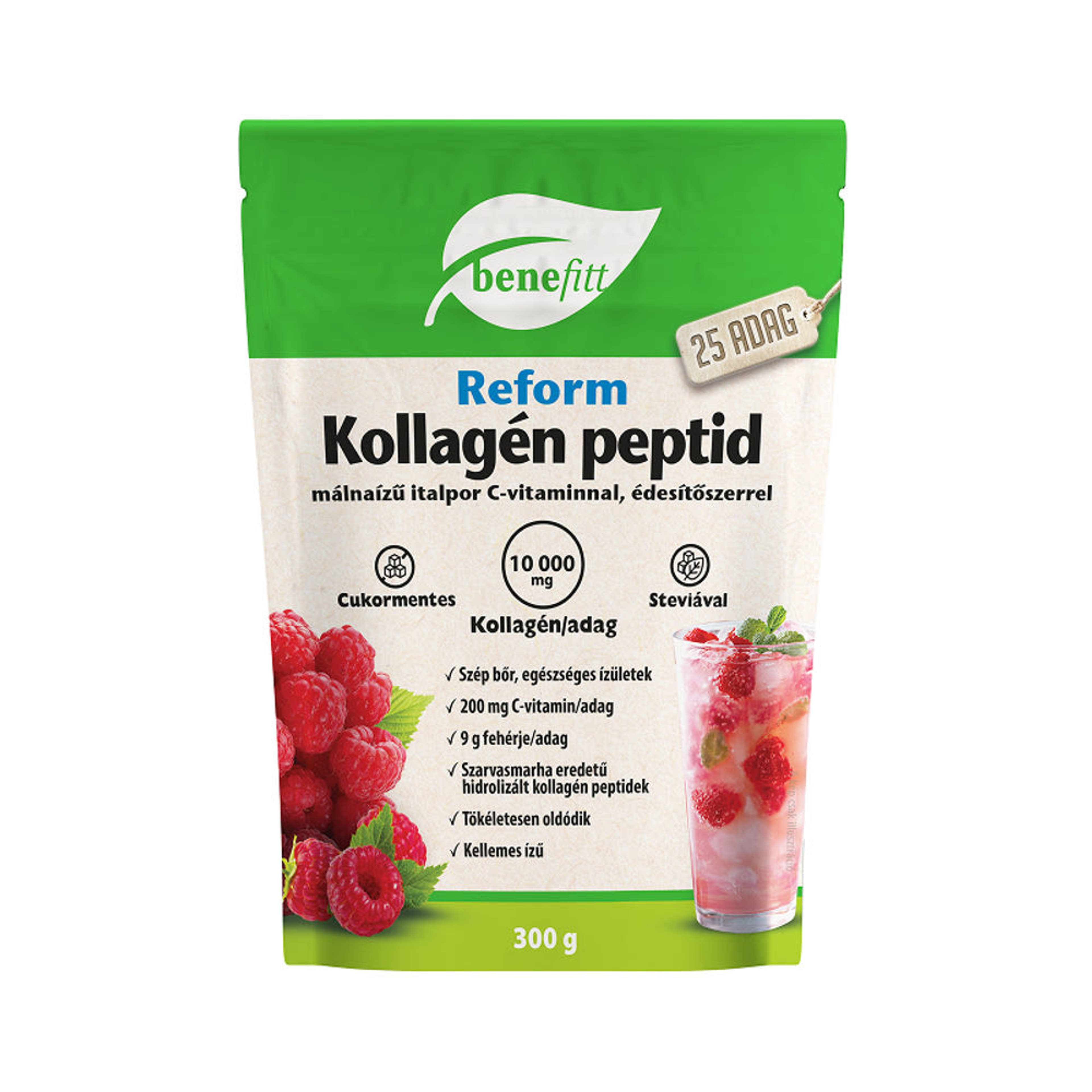 Benefitt Reform marhakollagén italpor, málna - 300 g