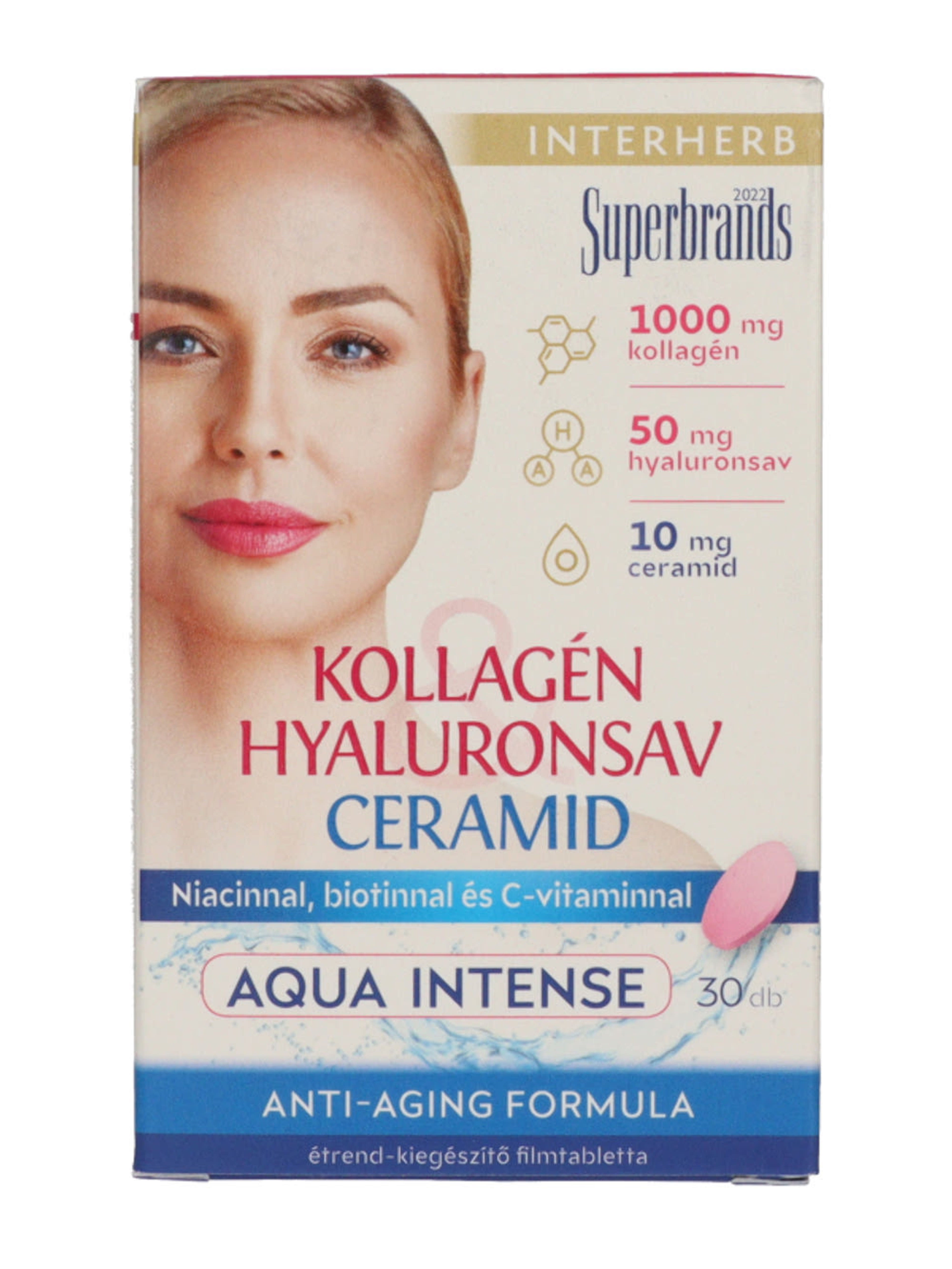 Interherb Kollagén&Hyaluronsav&Ceramid Aqua Intense tabletta - 30 db
