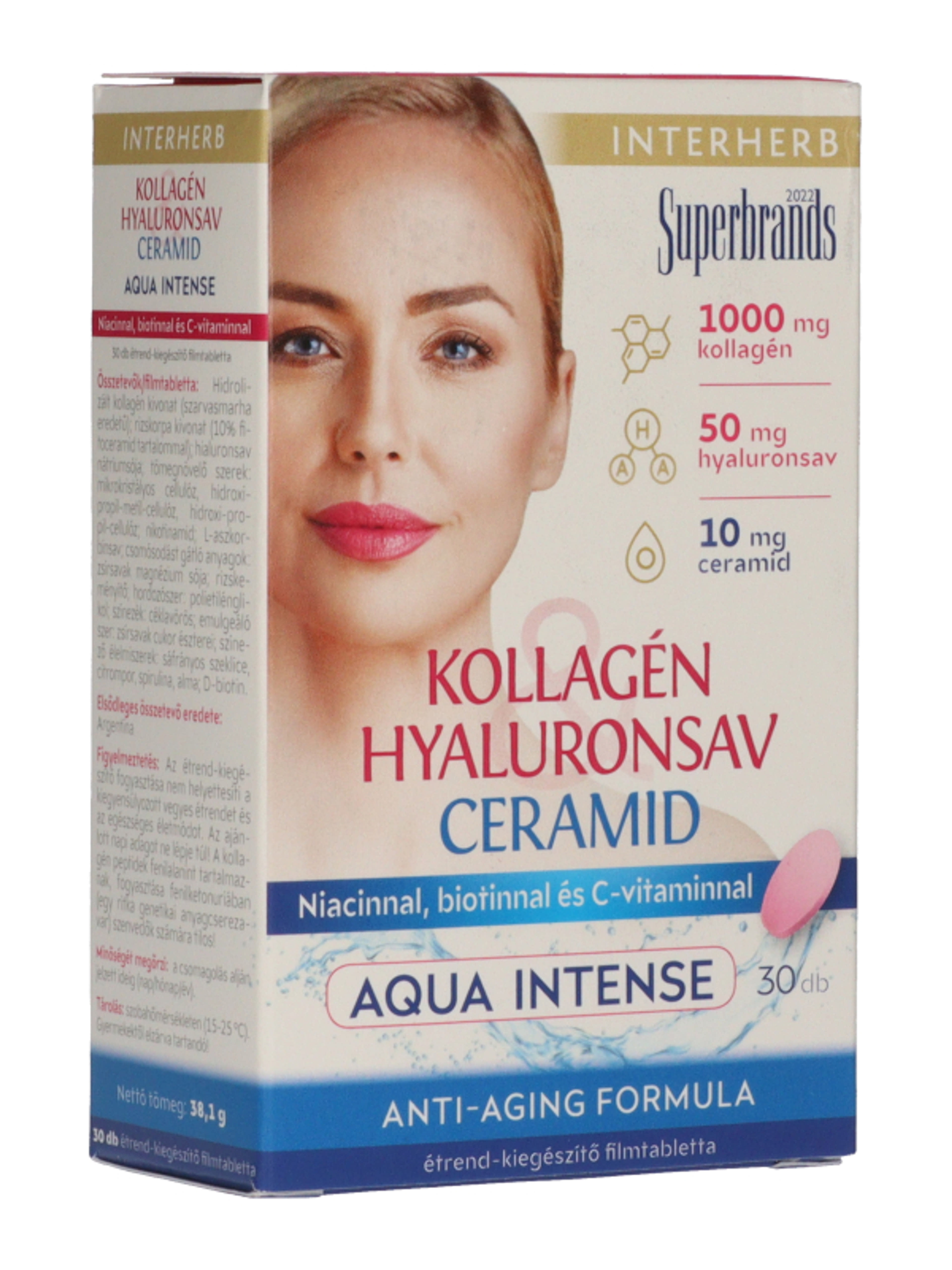 Interherb Kollagén&Hyaluronsav&Ceramid Aqua Intense tabletta - 30 db-4