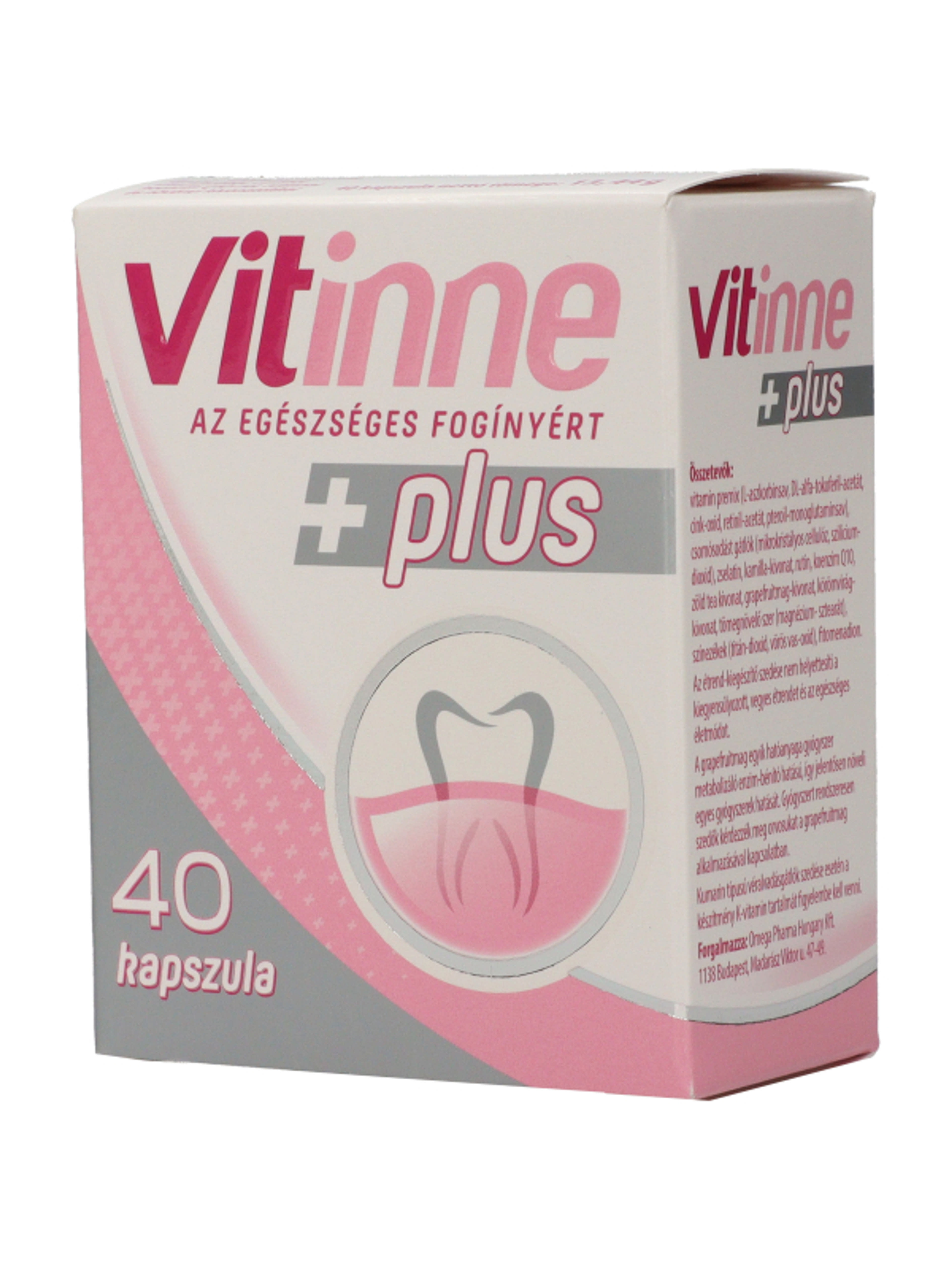 Vitinne Plus Vitaminokkal És Cinkkel Étrend-Kiegészítő Kapszula - 13,44g 40 db-3