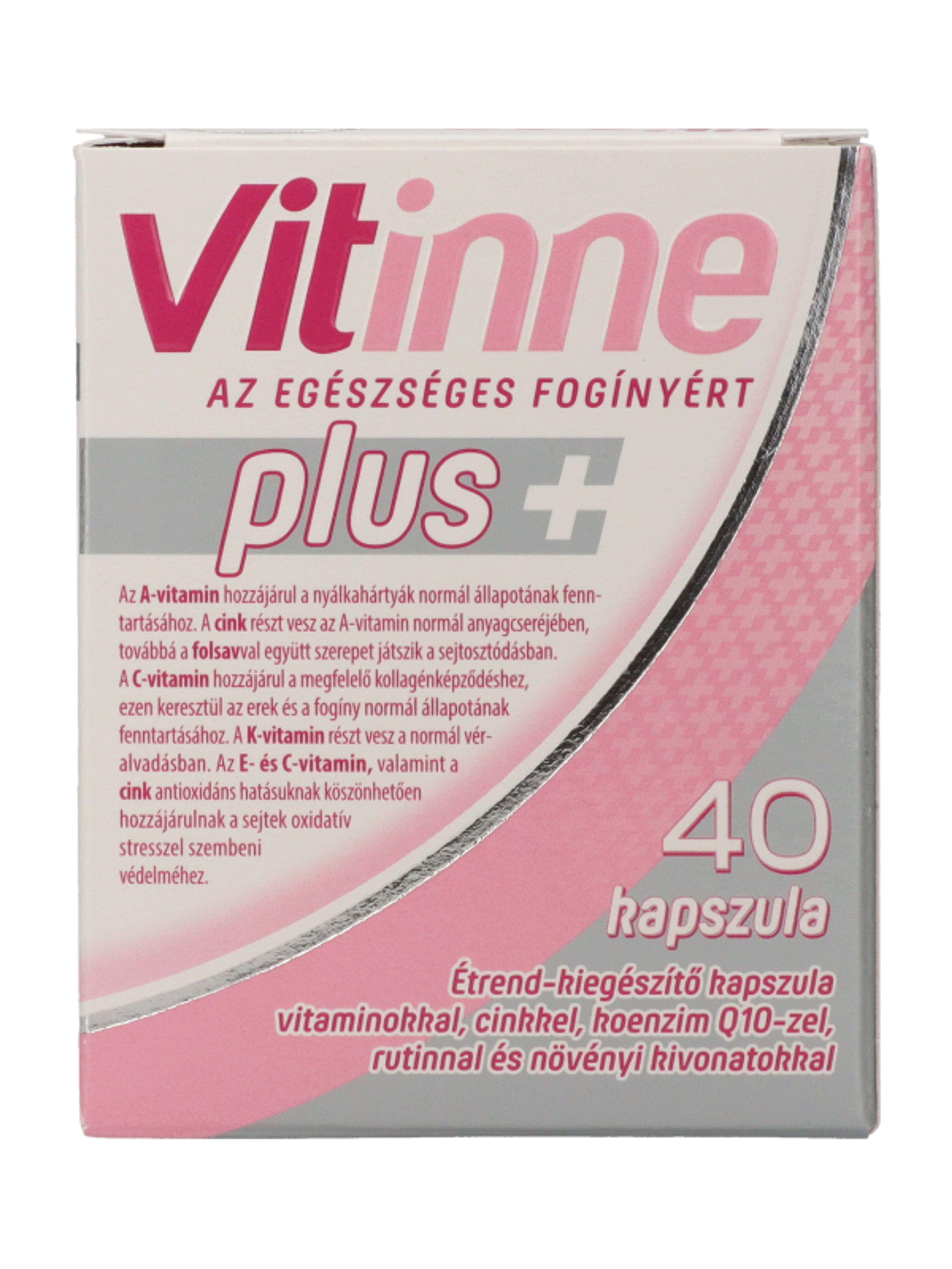 Vitinne Plus Vitaminokkal És Cinkkel Étrend-Kiegészítő Kapszula - 13,44g 40 db-4