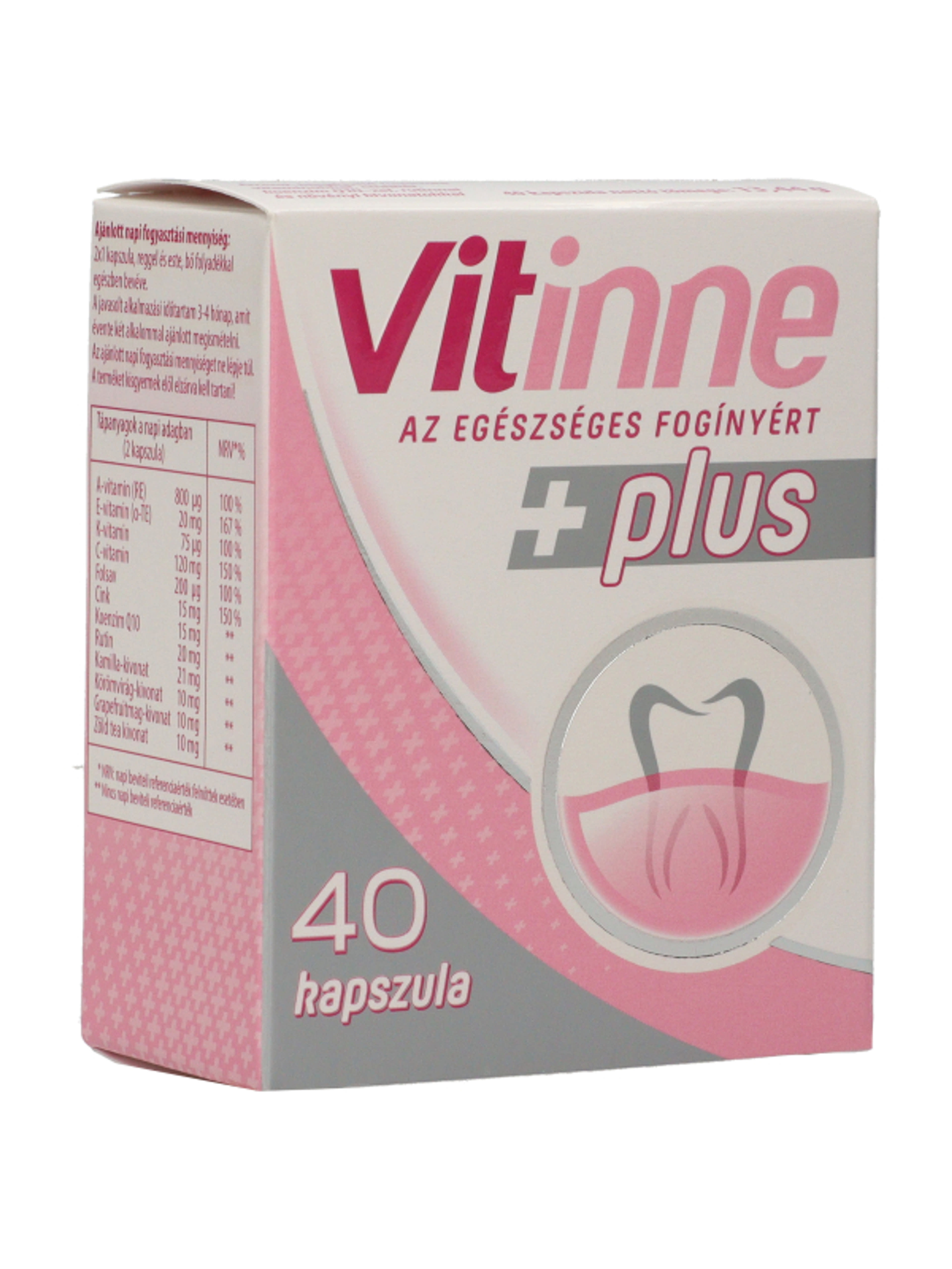 Vitinne Plus Vitaminokkal És Cinkkel Étrend-Kiegészítő Kapszula - 13,44g 40 db-5