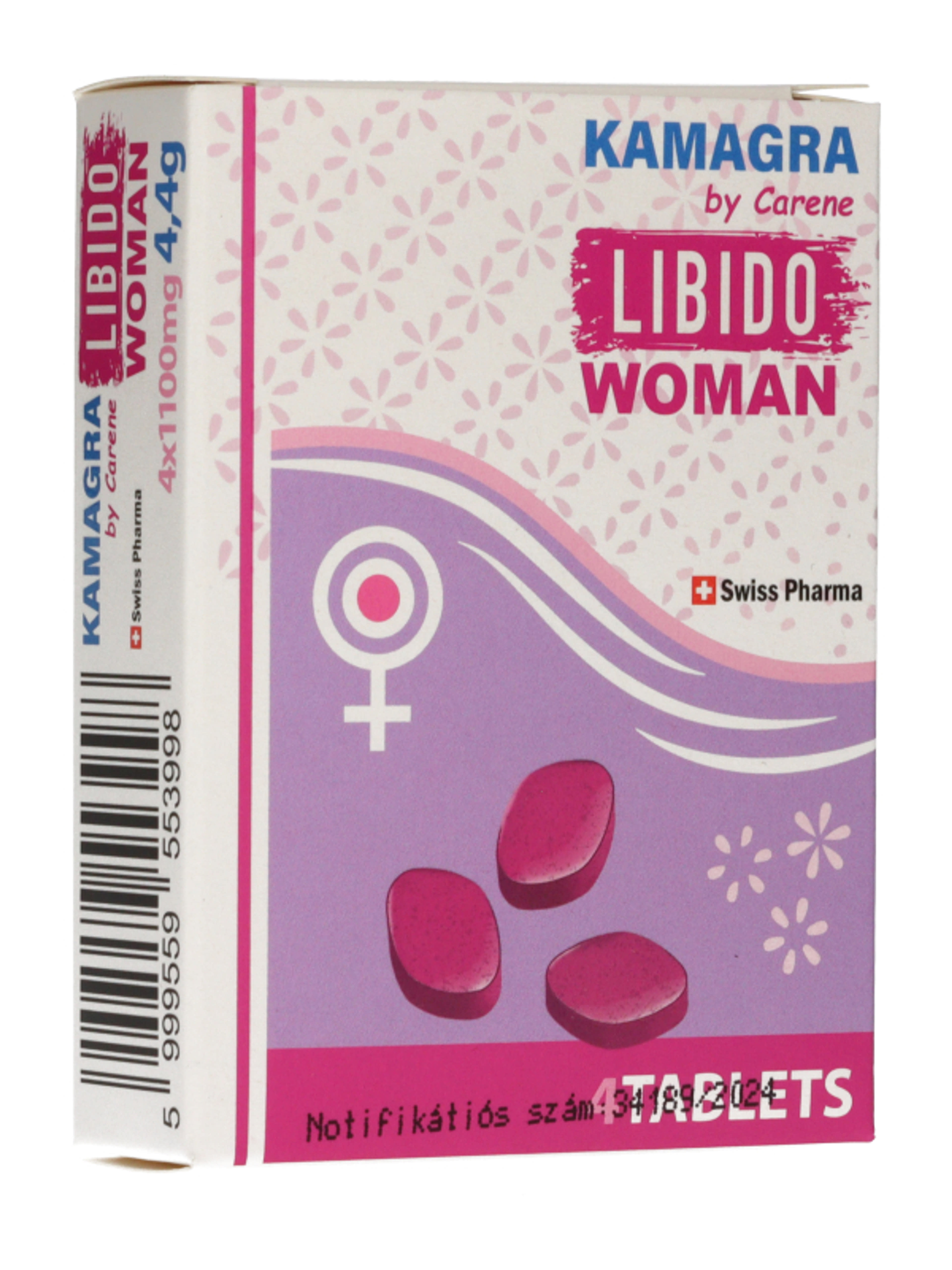 Kamagra by Carene Libido Woman kivonatokat tartalmazó étrend-kiegészítő tabletta nők részére - 4 db-4