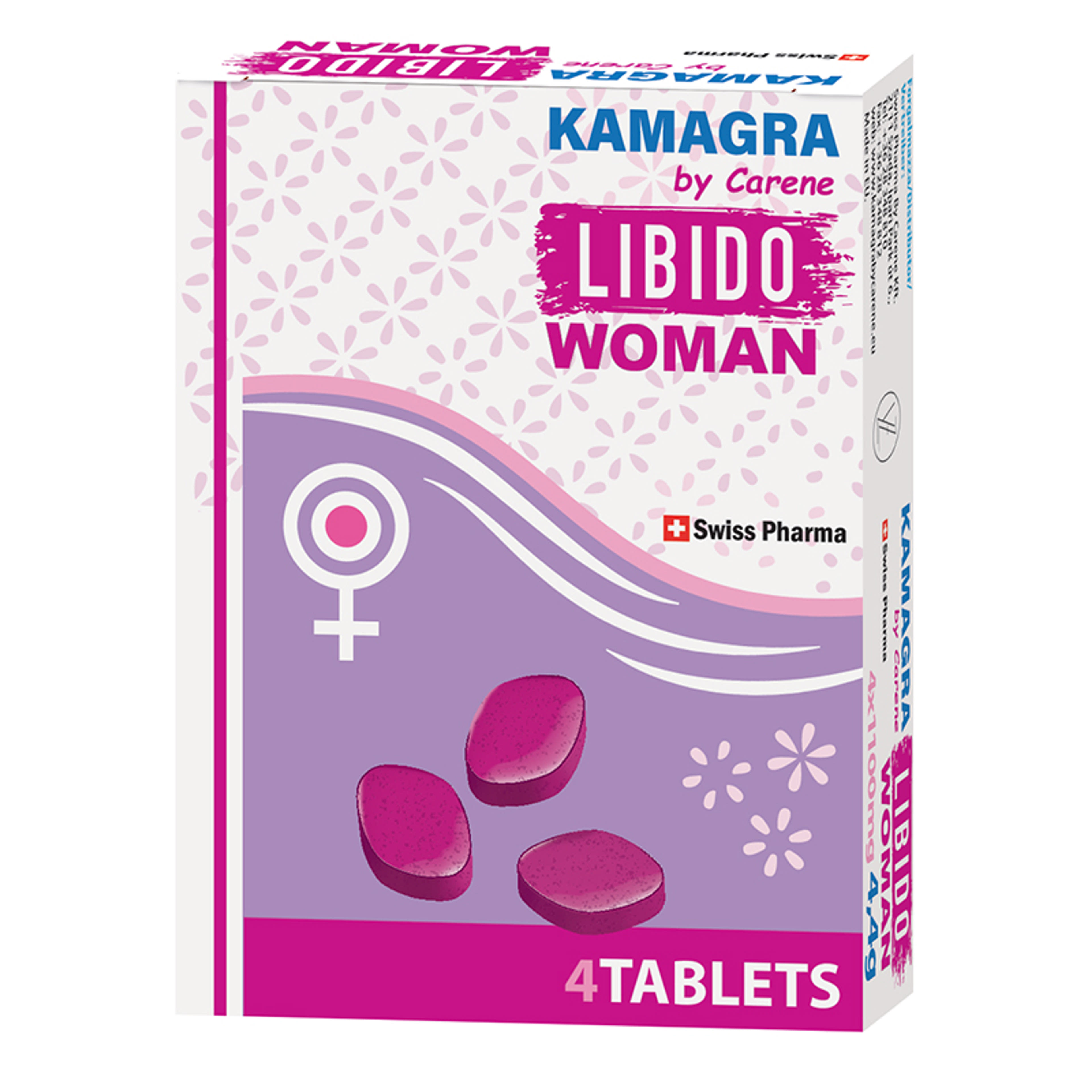 Kamagra by Carene Libido Woman kivonatokat tartalmazó étrend-kiegészítő tabletta nők részére - 4 db