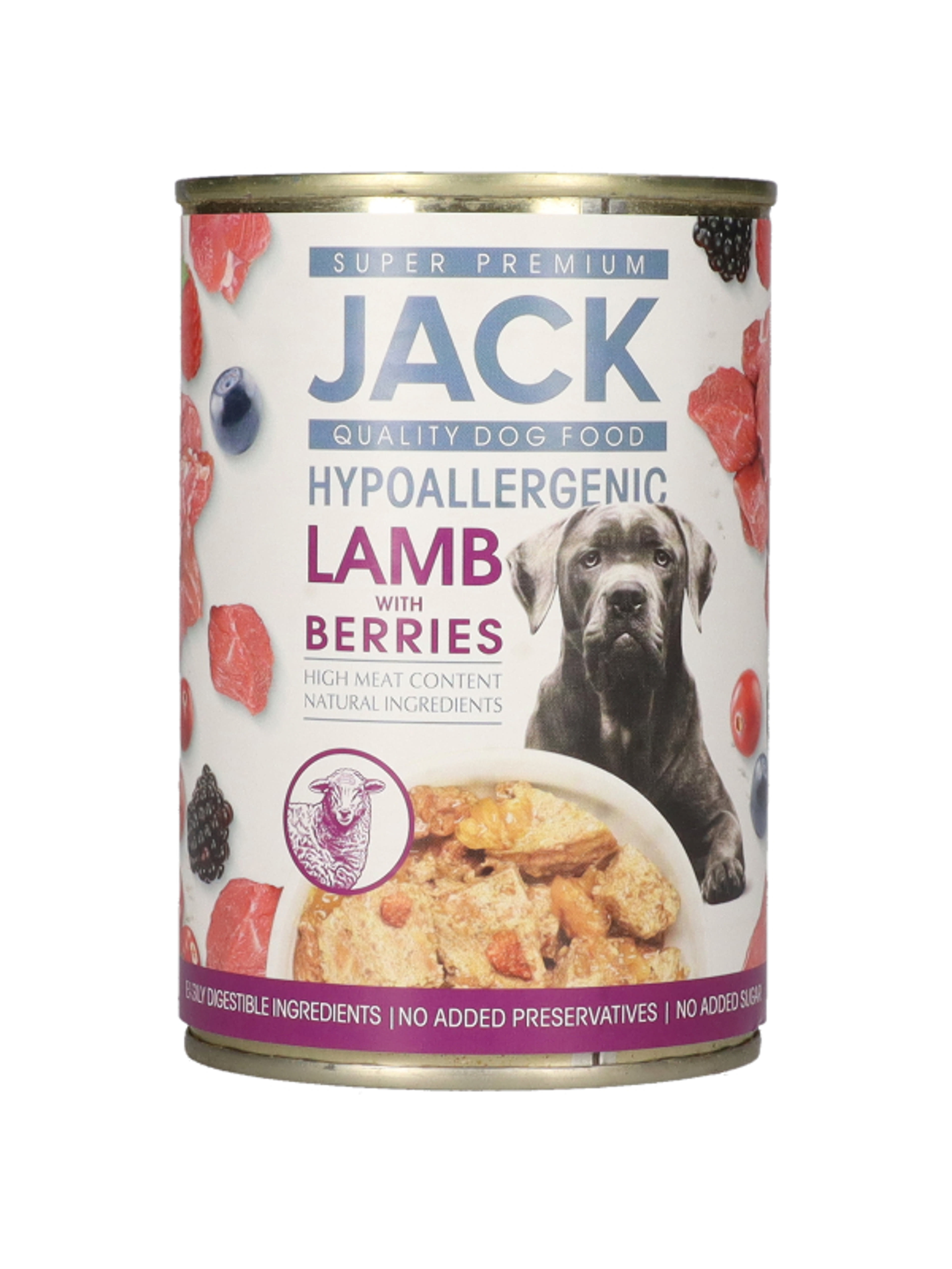 Jack Super Premium bárány és erdei gyümölcs konzerv, hipoallergén - 400 g