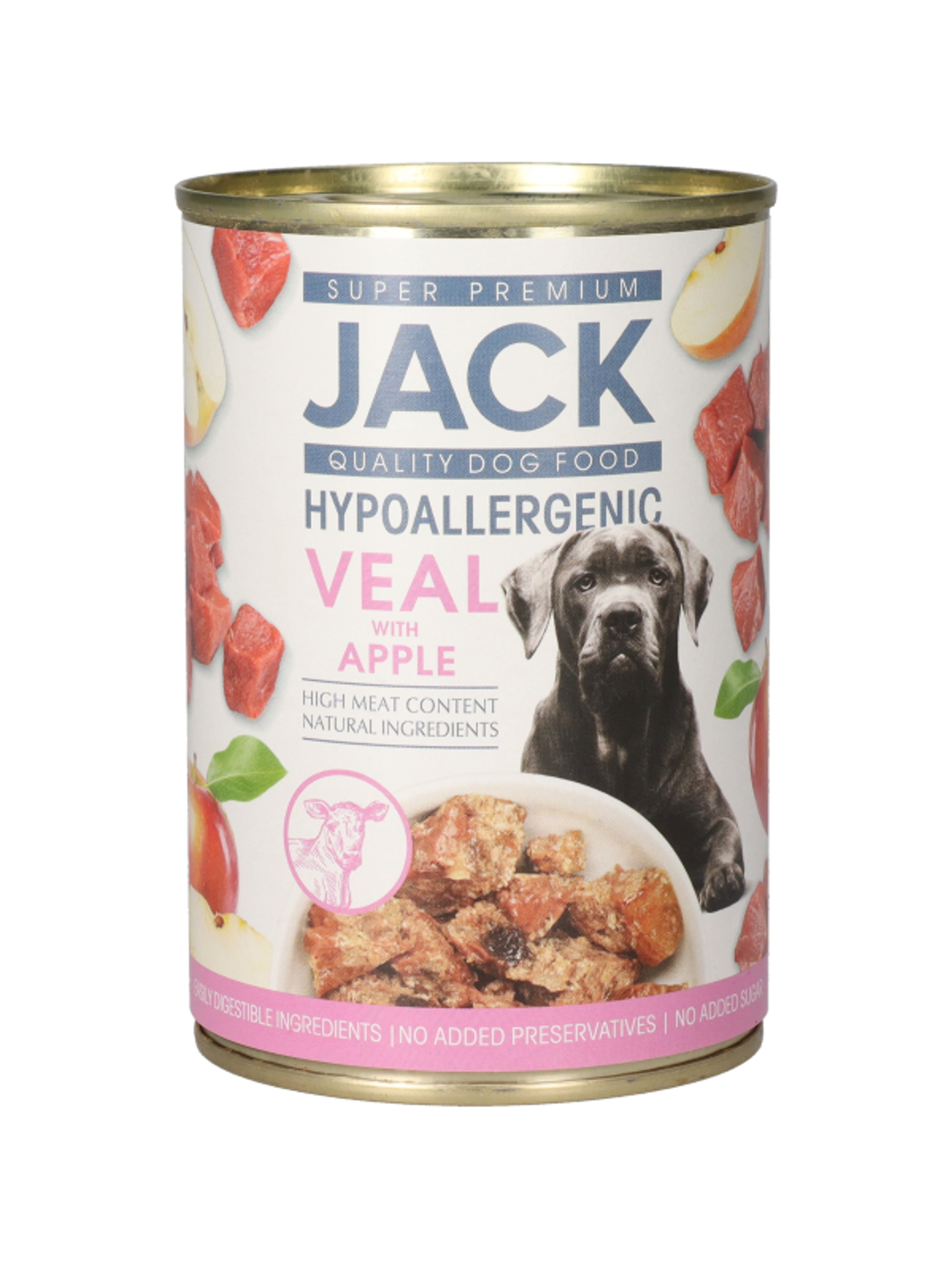Jack Super Premium borjúhús almával pástétom konzerv, hipoallergén - 400 g-2
