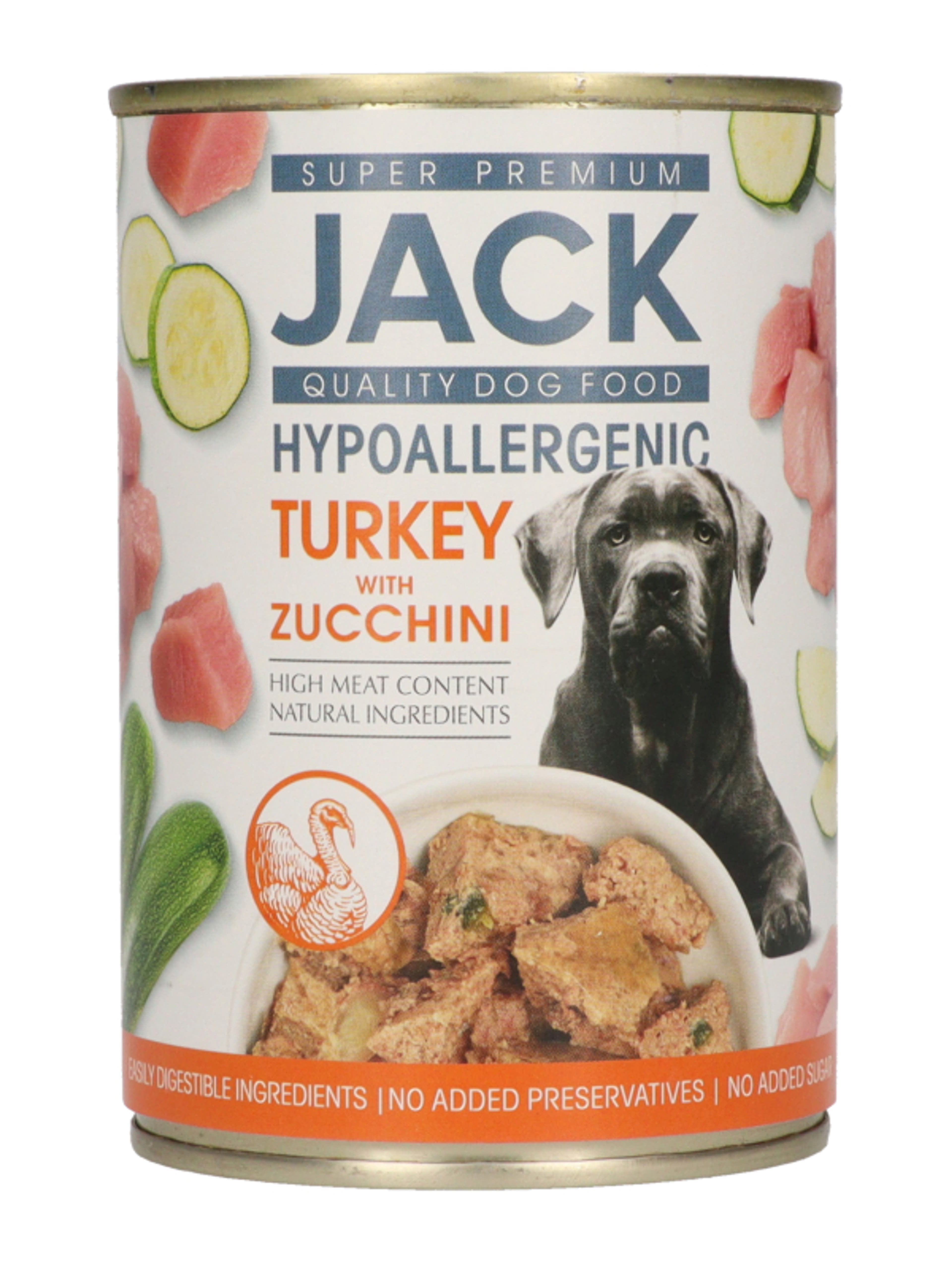 Jack Super Prémium pulykahús cukkinivel pástétom konzerv, hipoallergén - 400 g