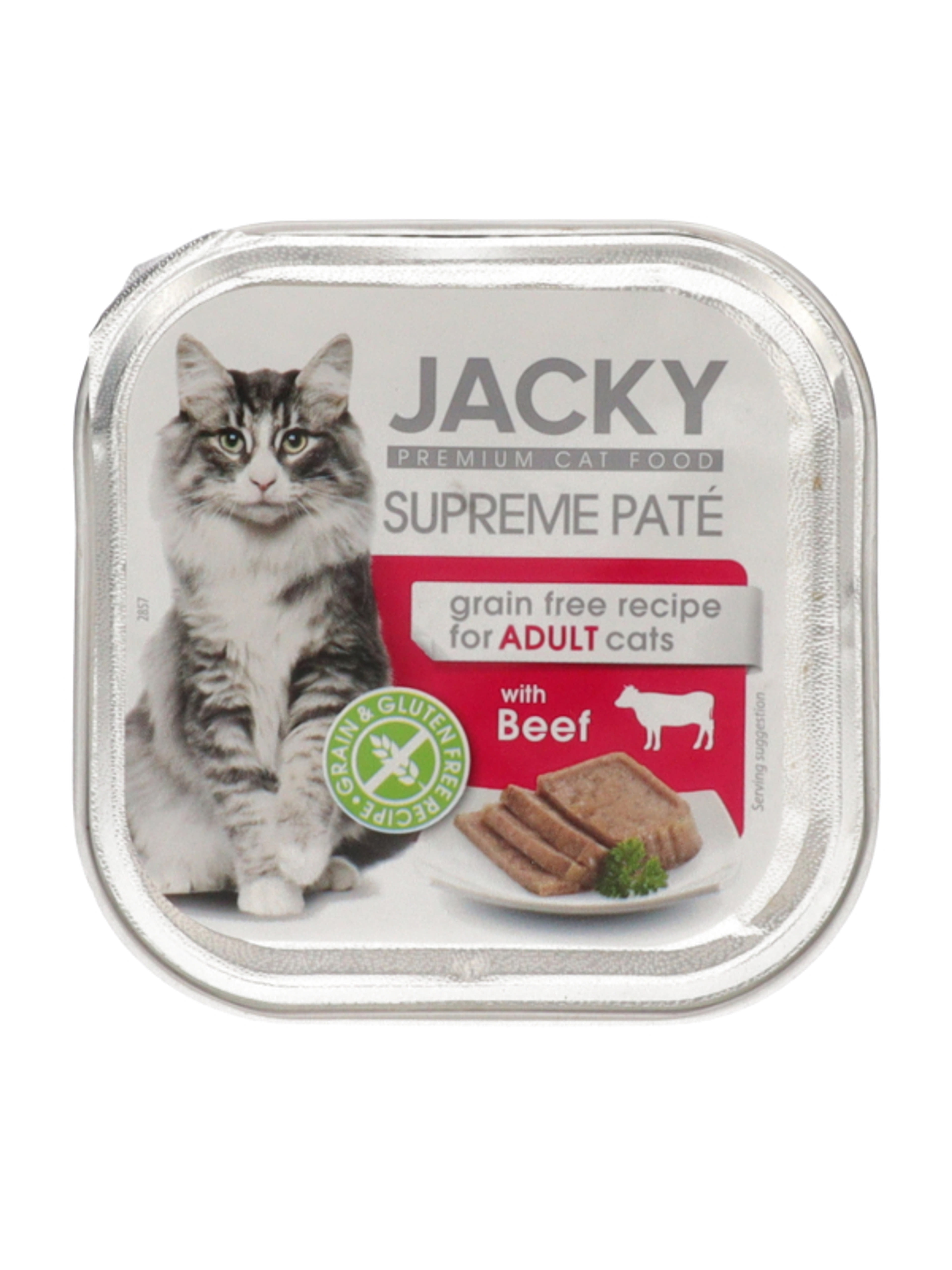 Jacky Supreme akutál pástétom marha ízesítéssel macskák számára - 100 g-3