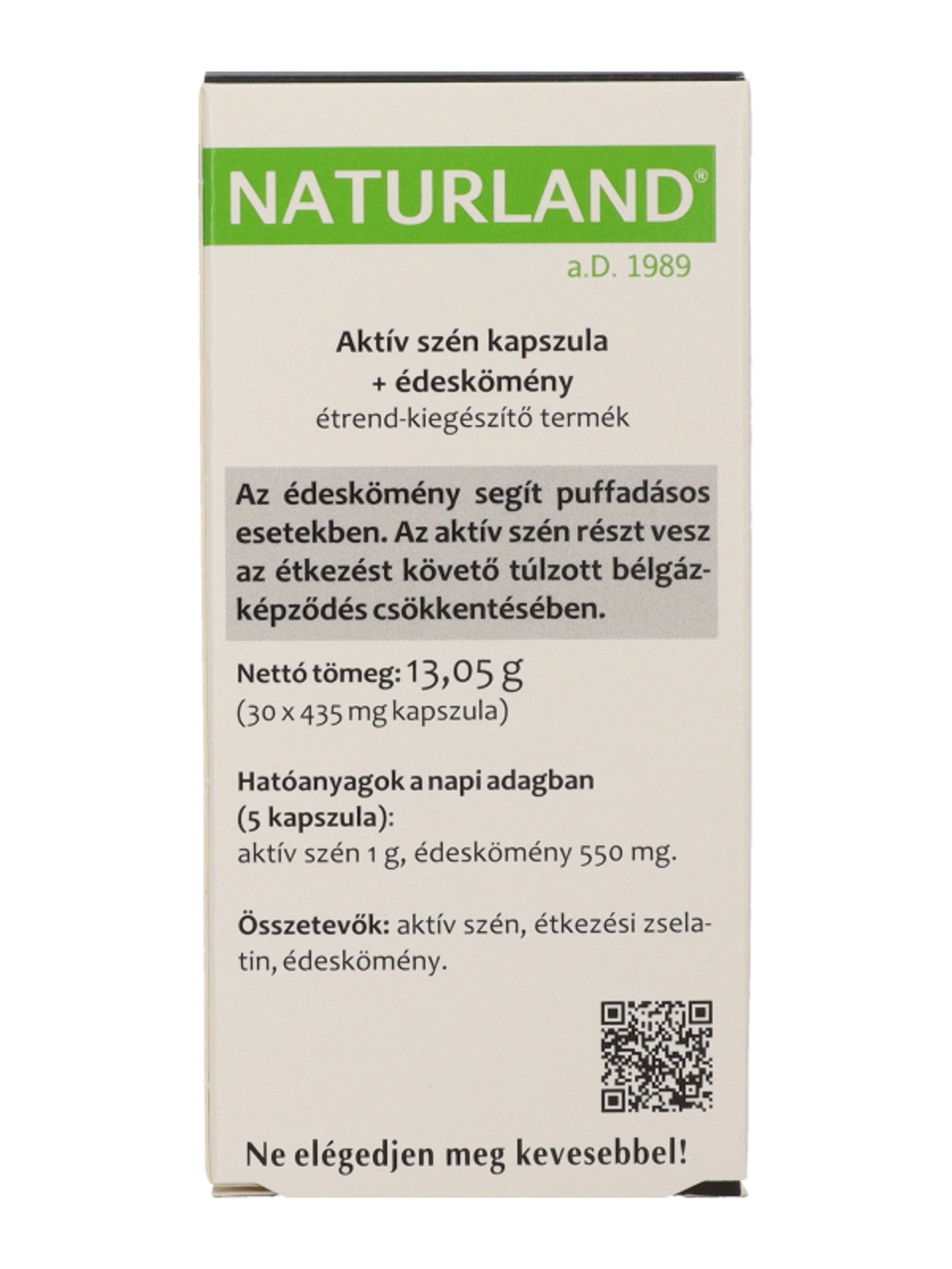 Naturland Aktív Szén+ Édeskömény Kapszula - 30 db-4