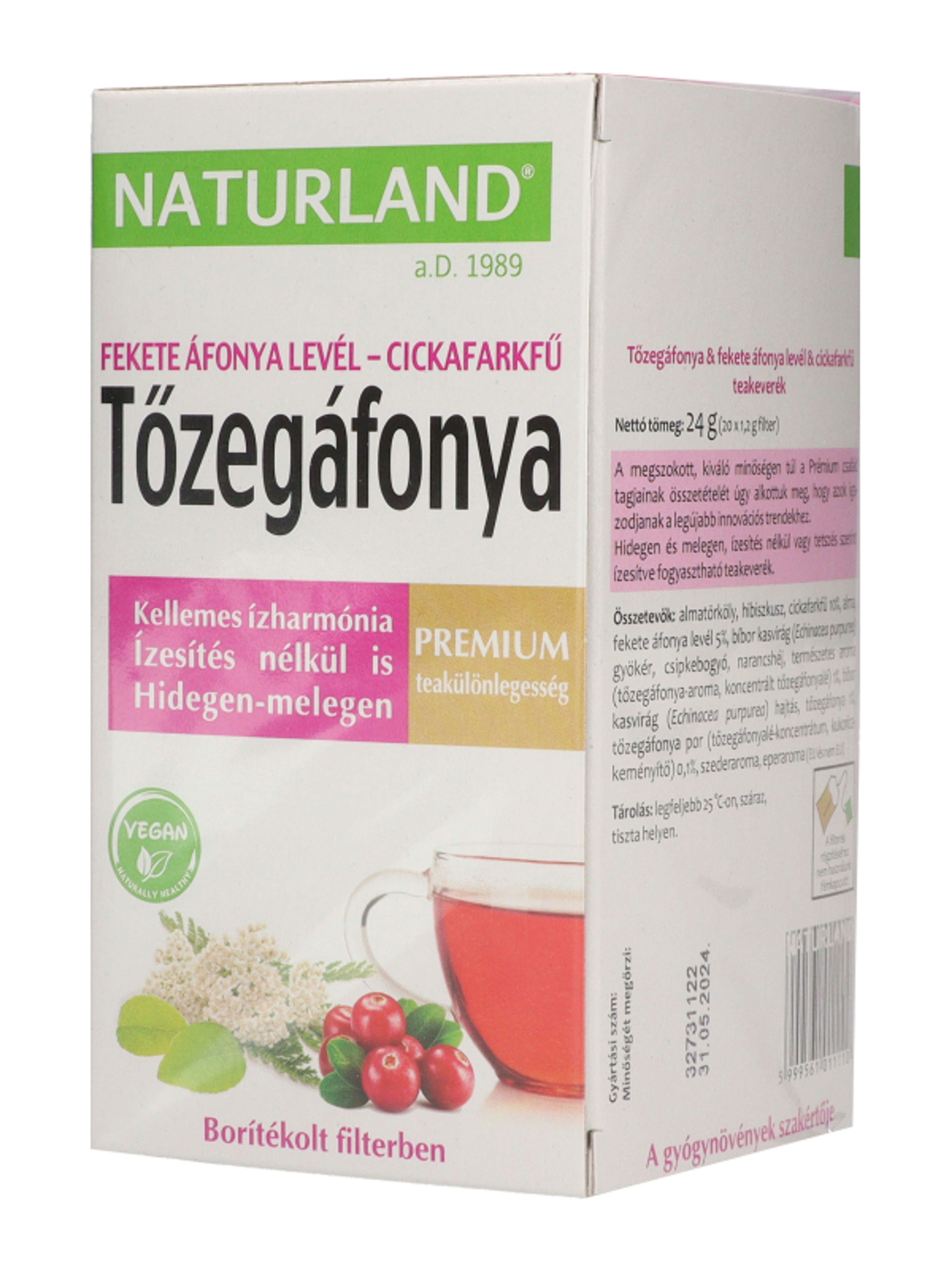 Naturland premium tozegaf+feketeaflev+cicka tea - 20 db-3