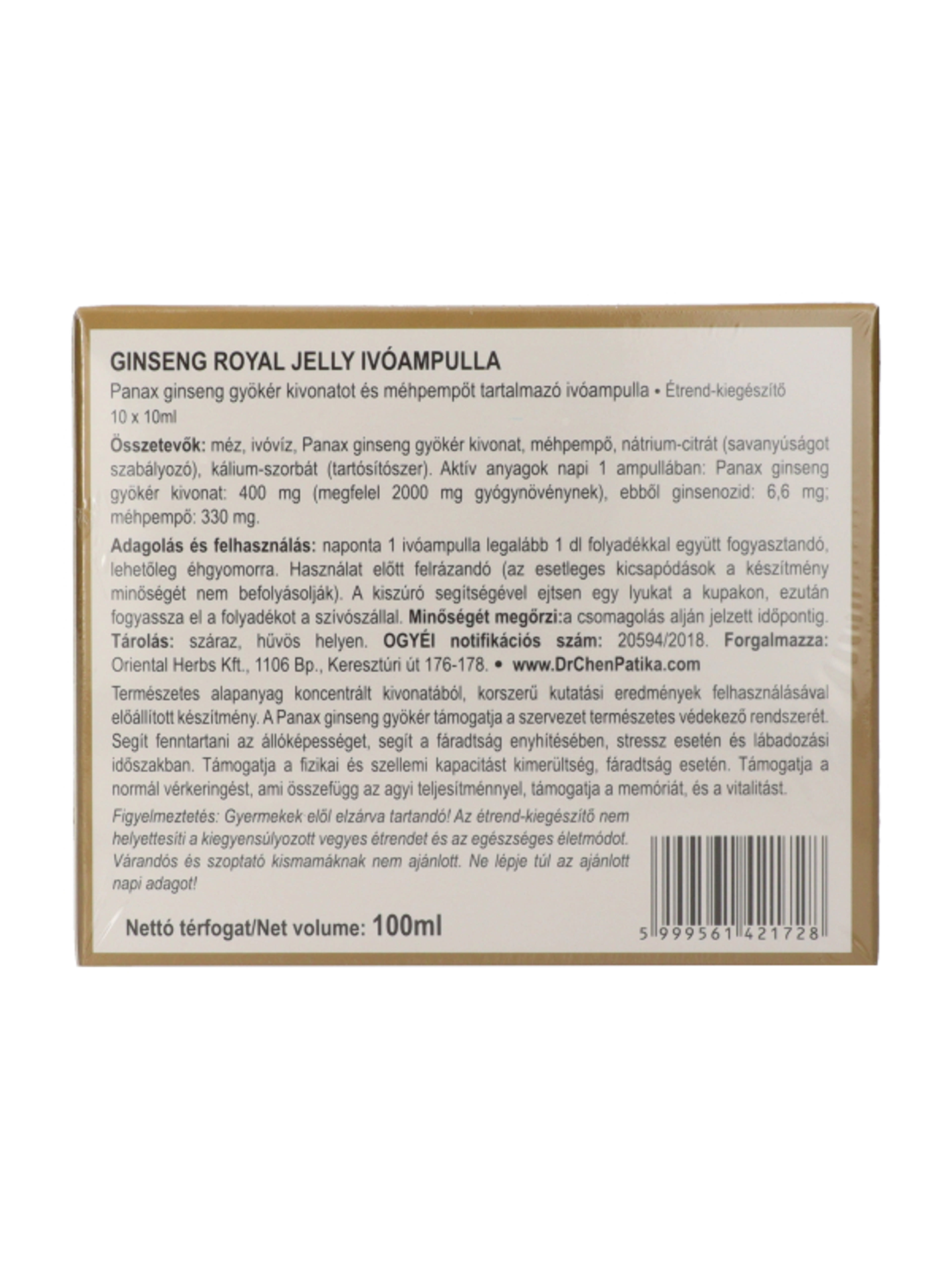 Dr.Chen Patika ginseng royal jelly ampulla - 10 ml x 10 db-4