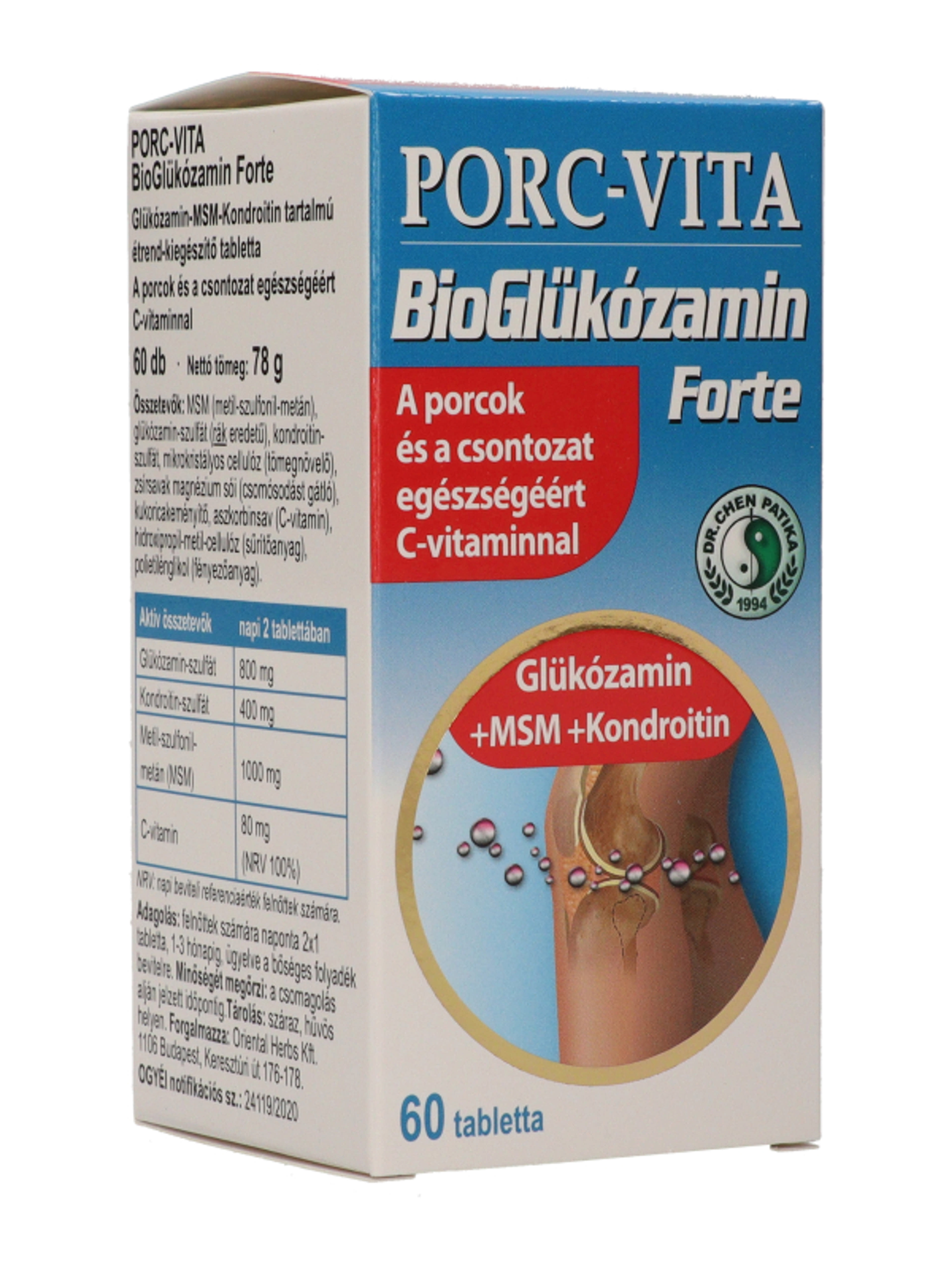 Dr. Chen Patika Porc Vita Bioglükozamin Forte tabletta - 60 db-6