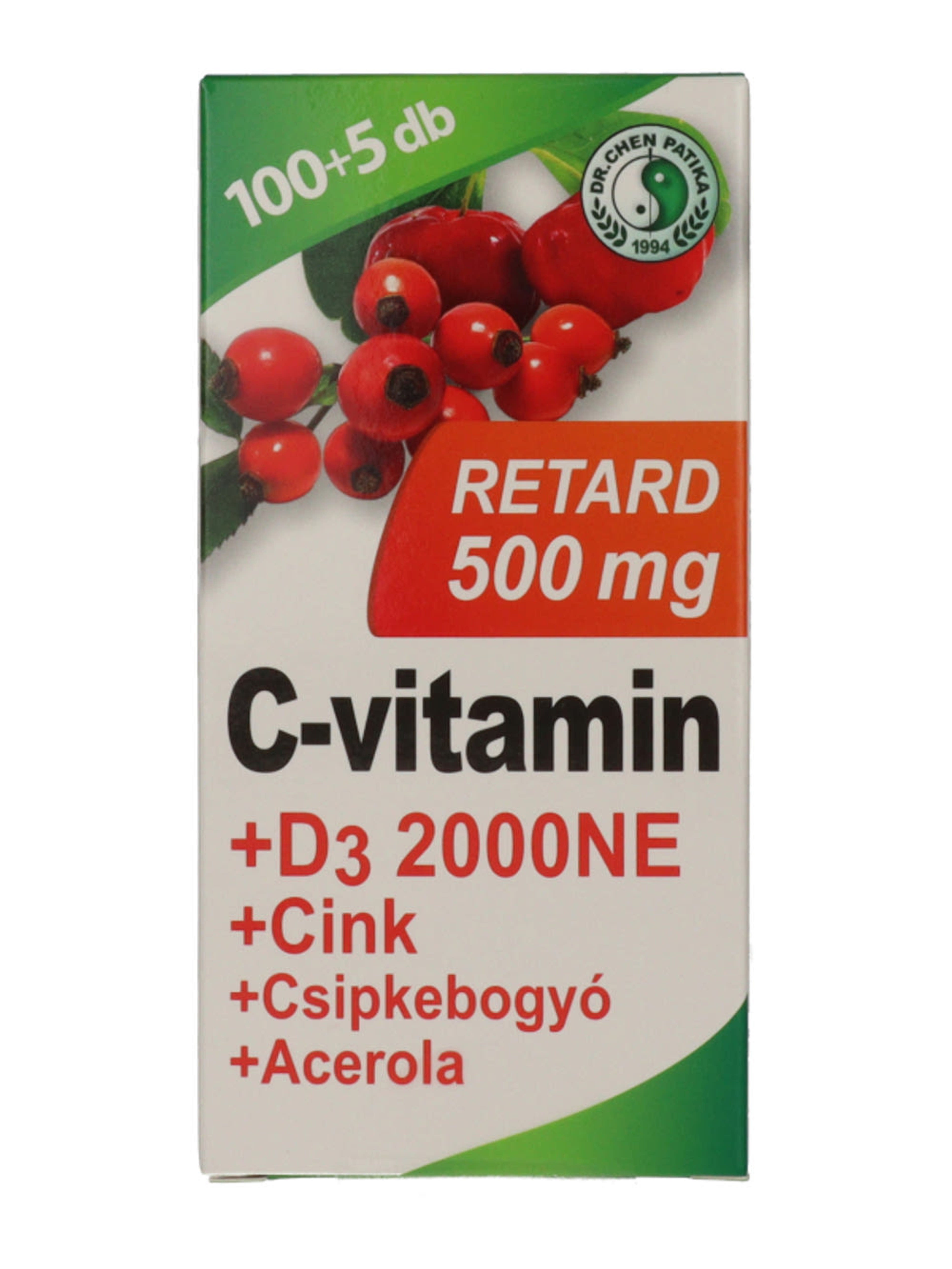 Dr. Chen Patika C-vitamin 500 mg Retard + D3 + Cink + Acerola tabletta - 105 db