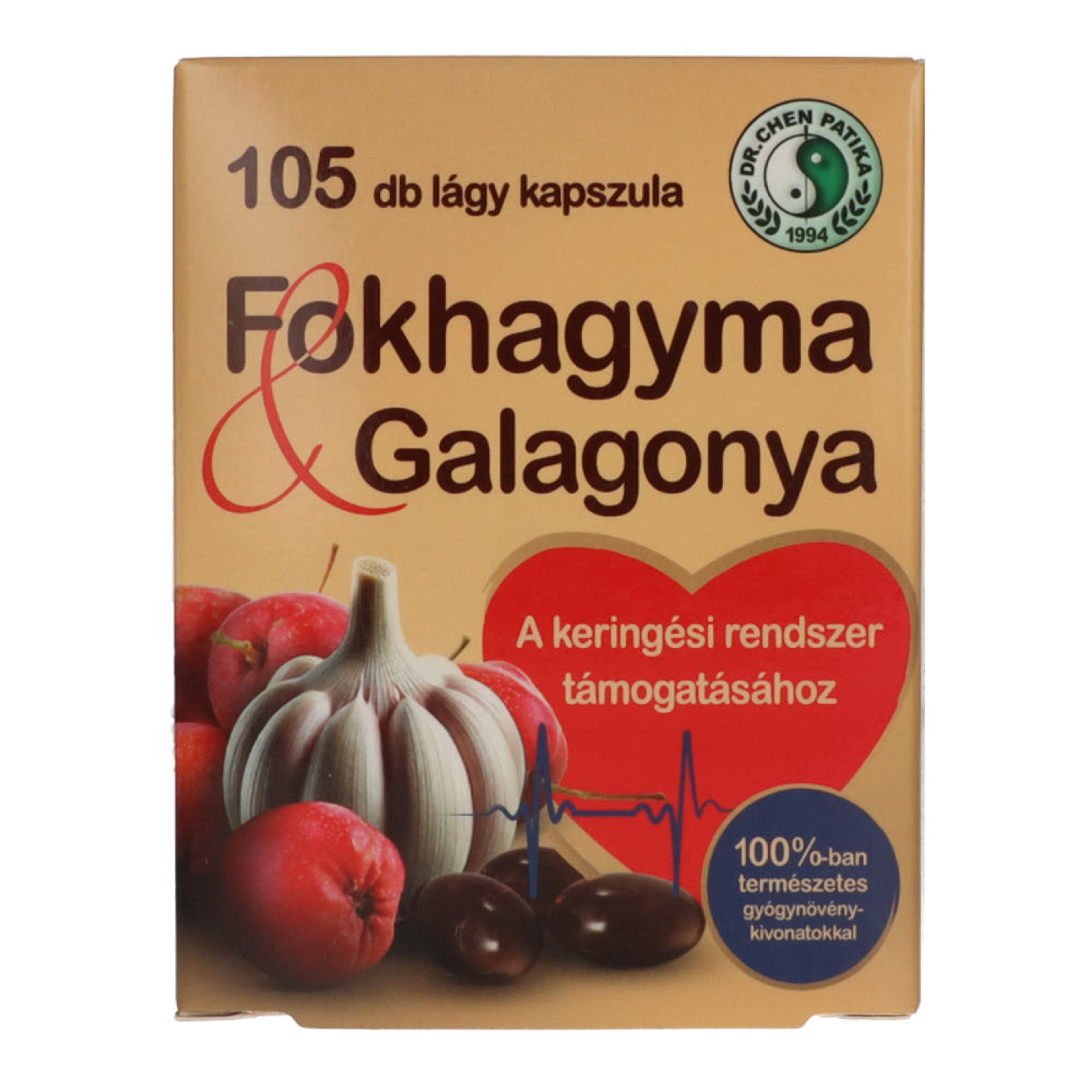 Dr. Chen Patika Fokhagyma és Galagonya kapszula - 105 db