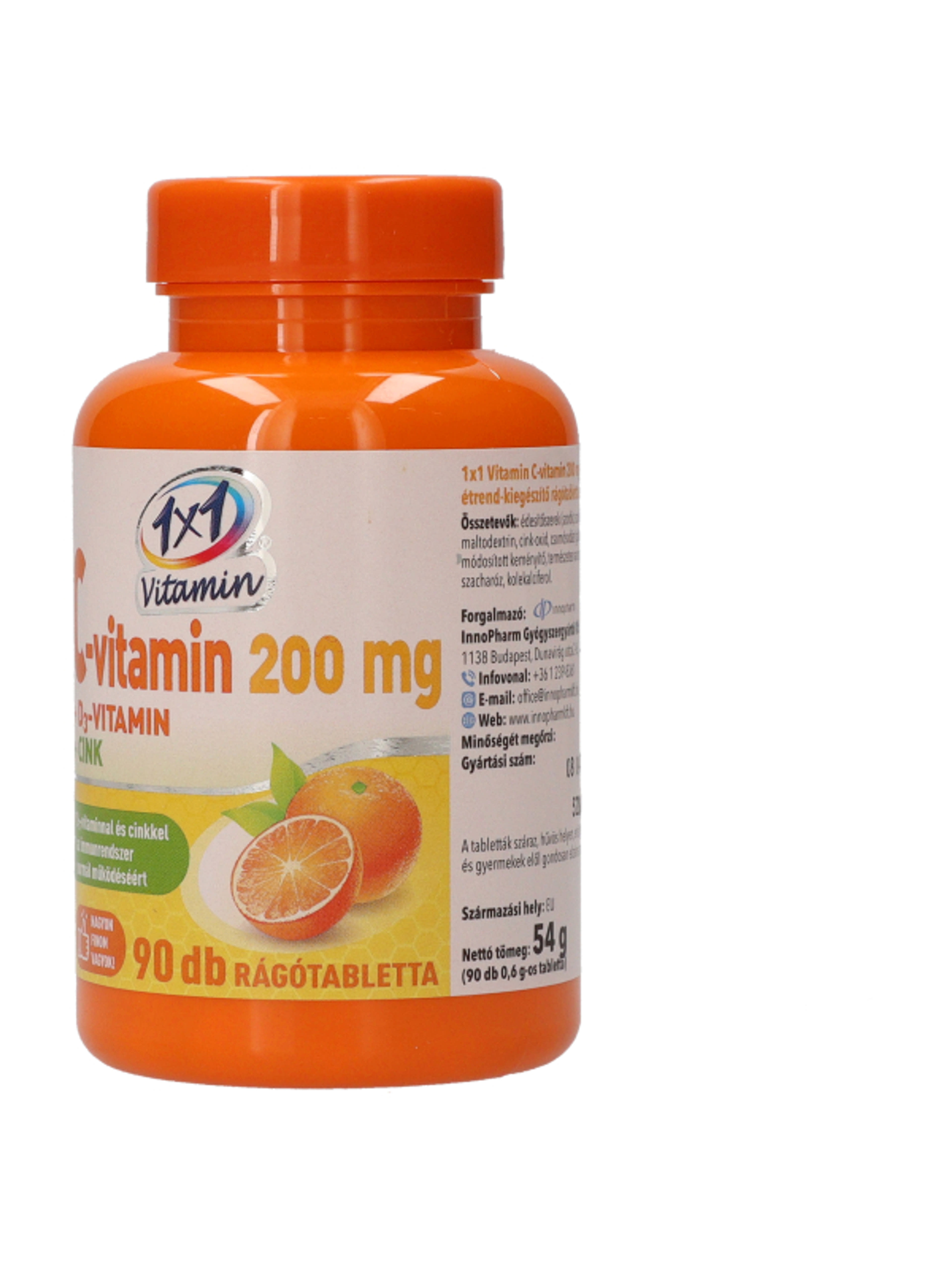 1x1 Vitaday C-vitamin 200 D3 Cink Rágótabletta - 90 db-3