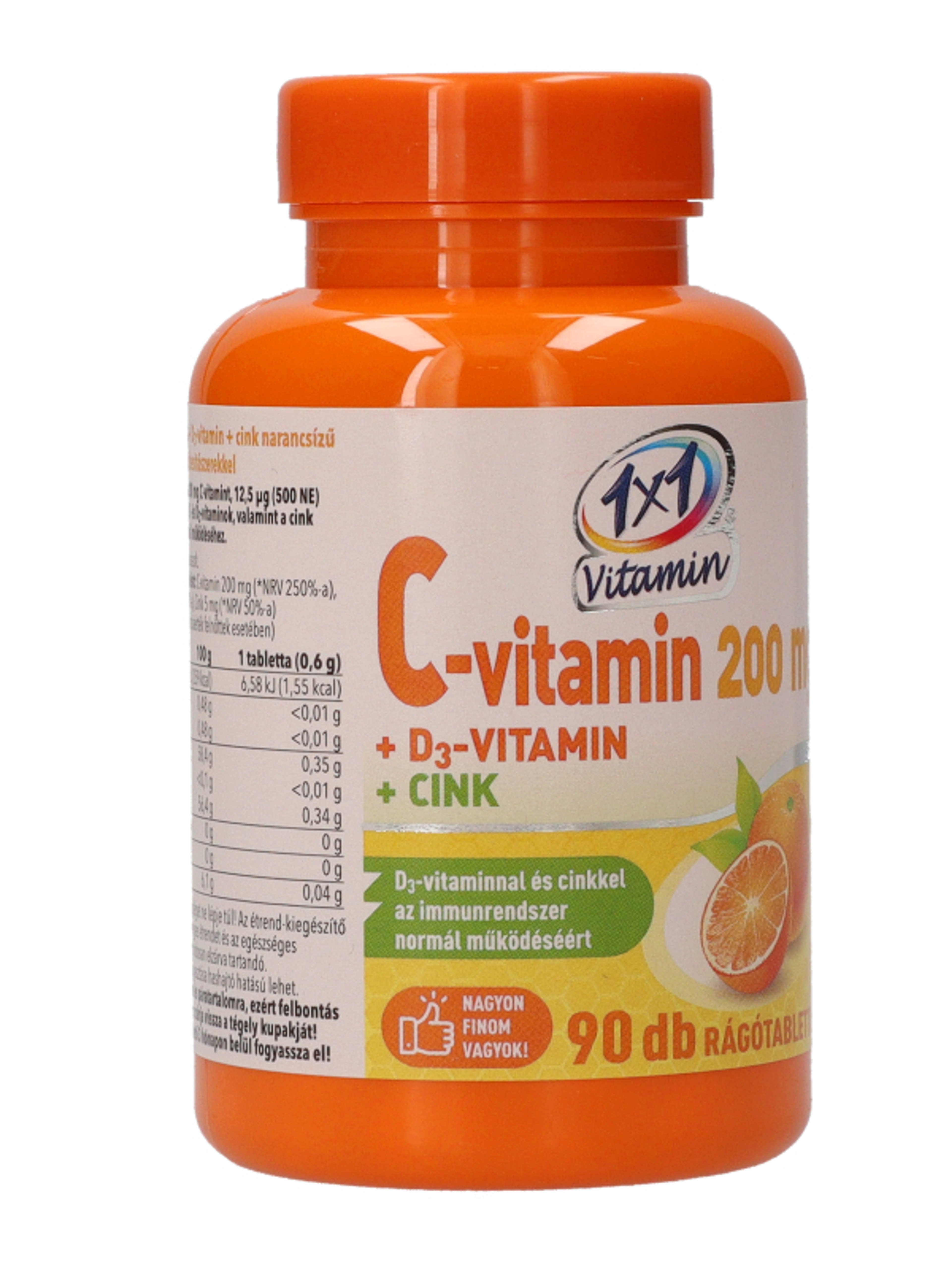 1x1 Vitaday C-vitamin 200 D3 Cink Rágótabletta - 90 db-4