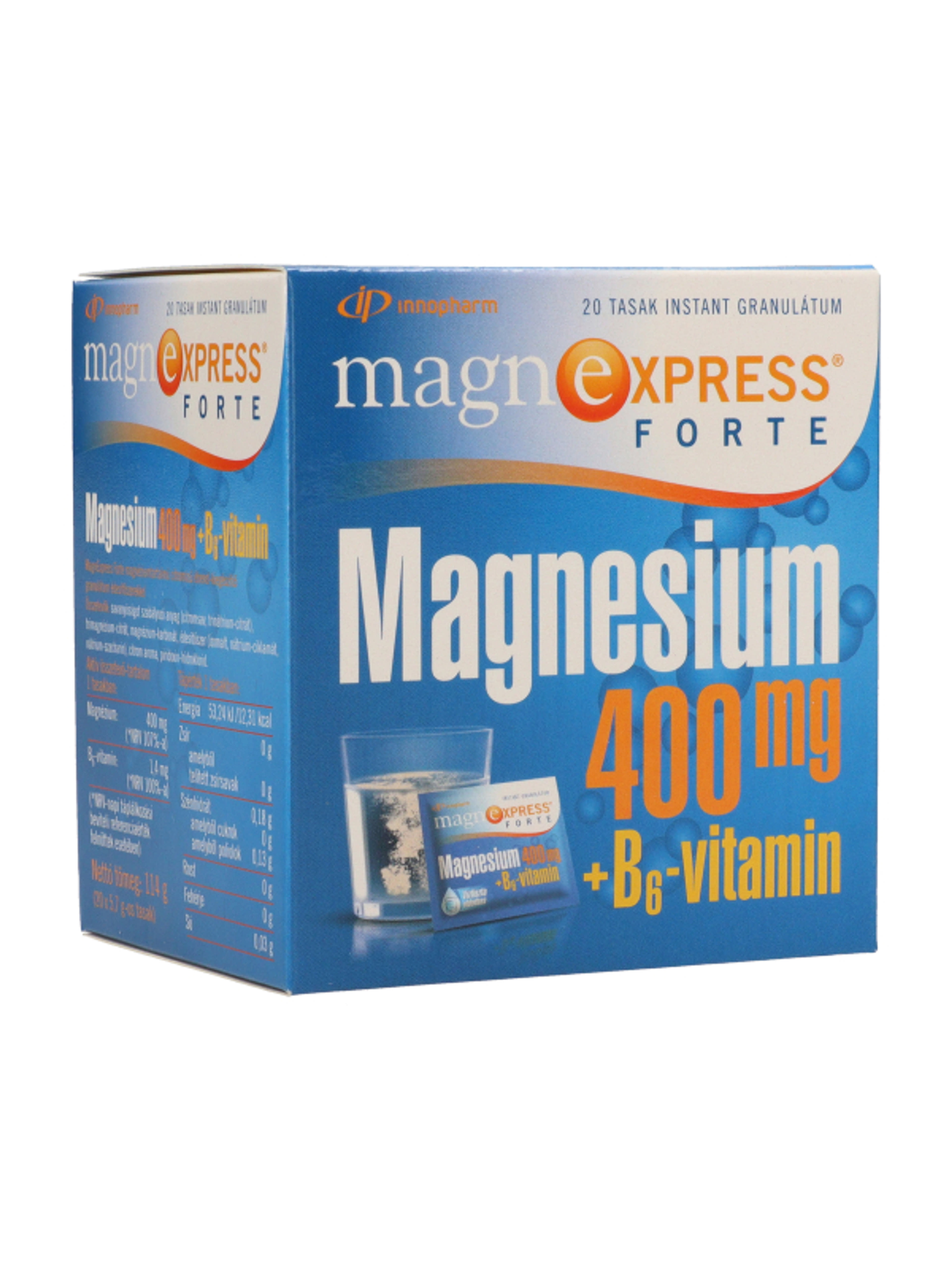 MagnExpress Forte magnéziumtartalmú citromízű granulátum édesítőszerekkel - 20 db-4