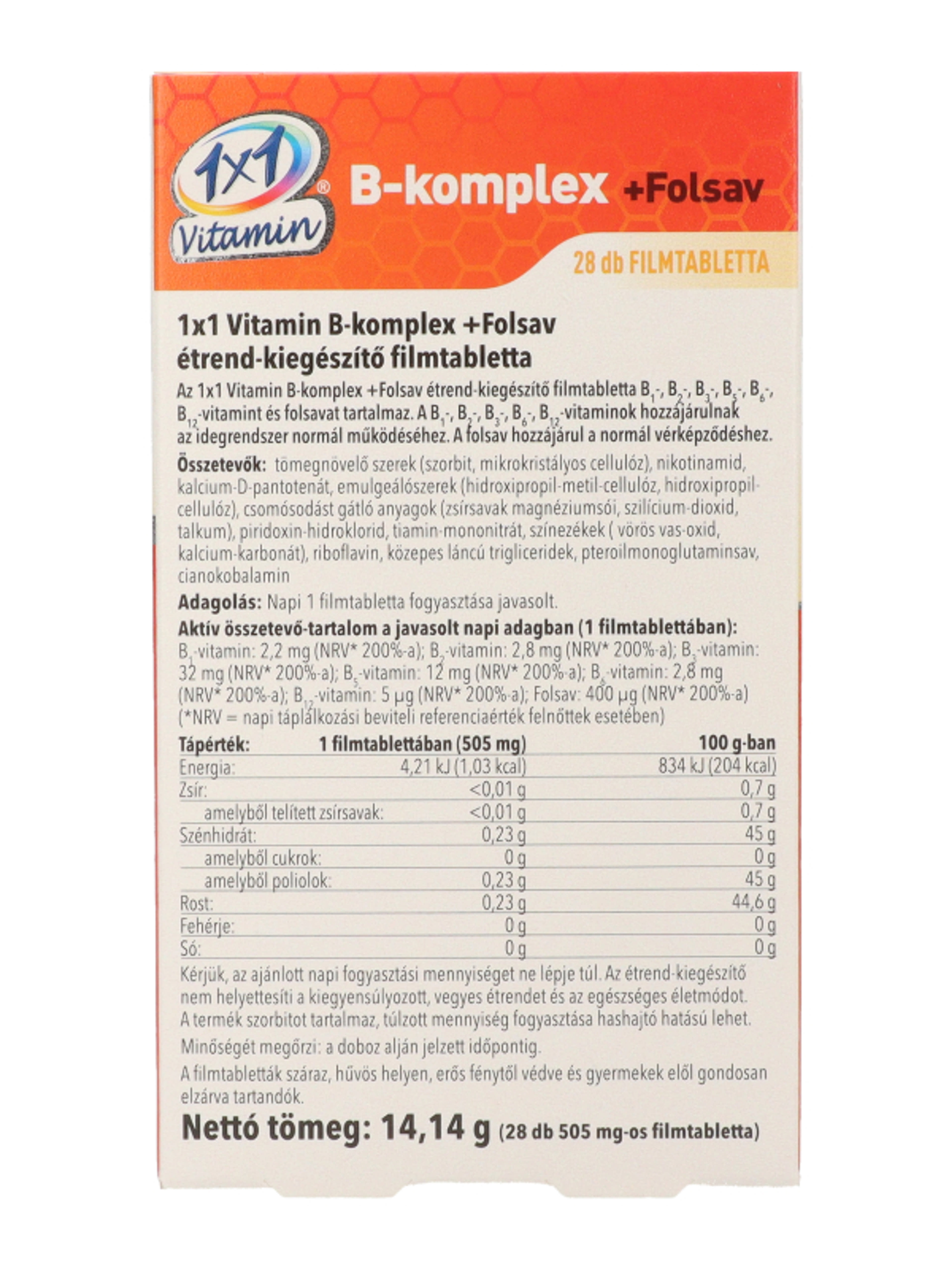 1×1 Vitamin B-komplex + folsav filmtabletta - 28 db-4