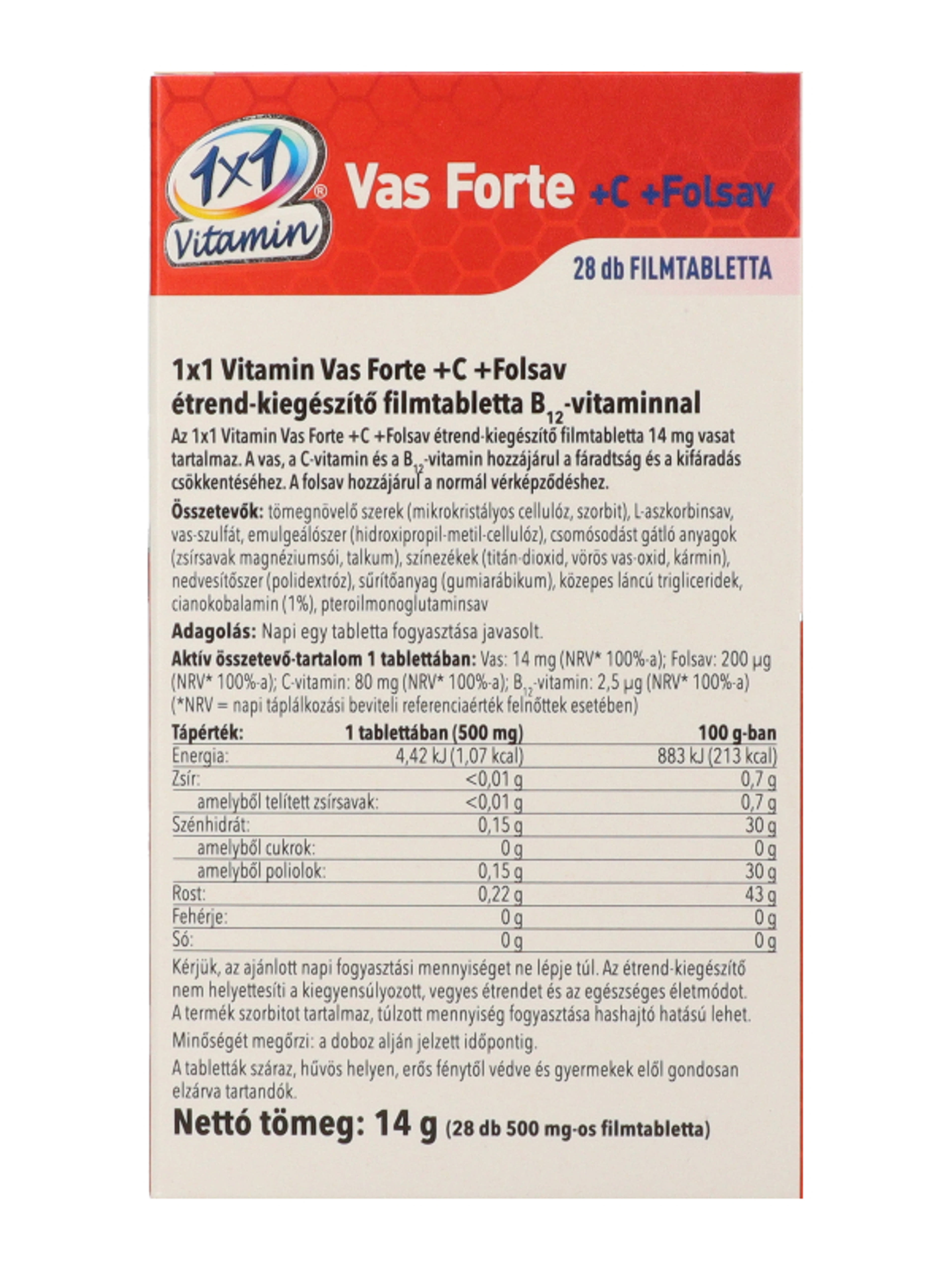 1x1 Vitamin Vas Forte Bioperin 500mg Tabletta - 28 db-4
