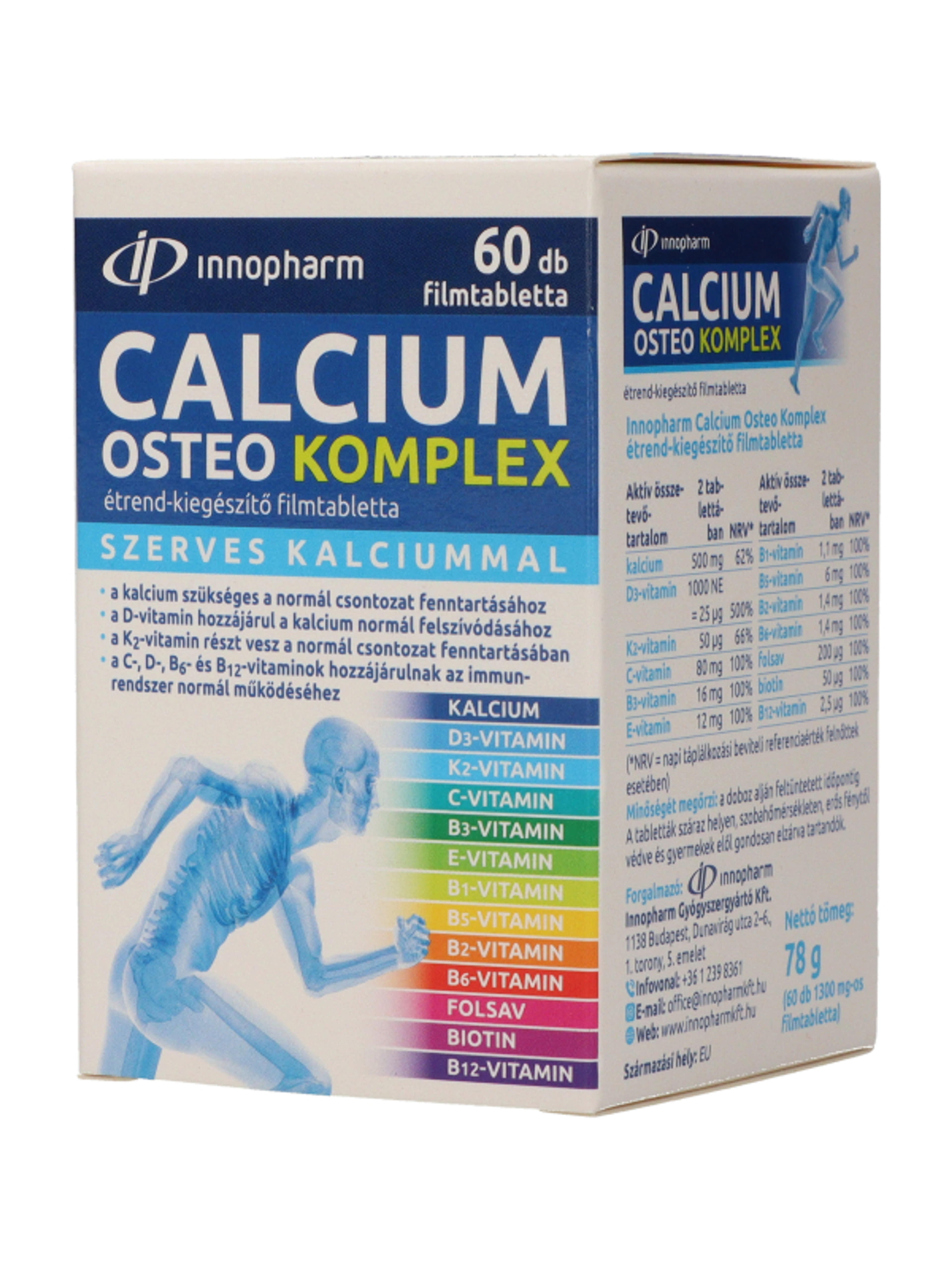 Innopharm Kalcium Osteo komplex étrendkiegészítő filmtabletta - 60 db-3