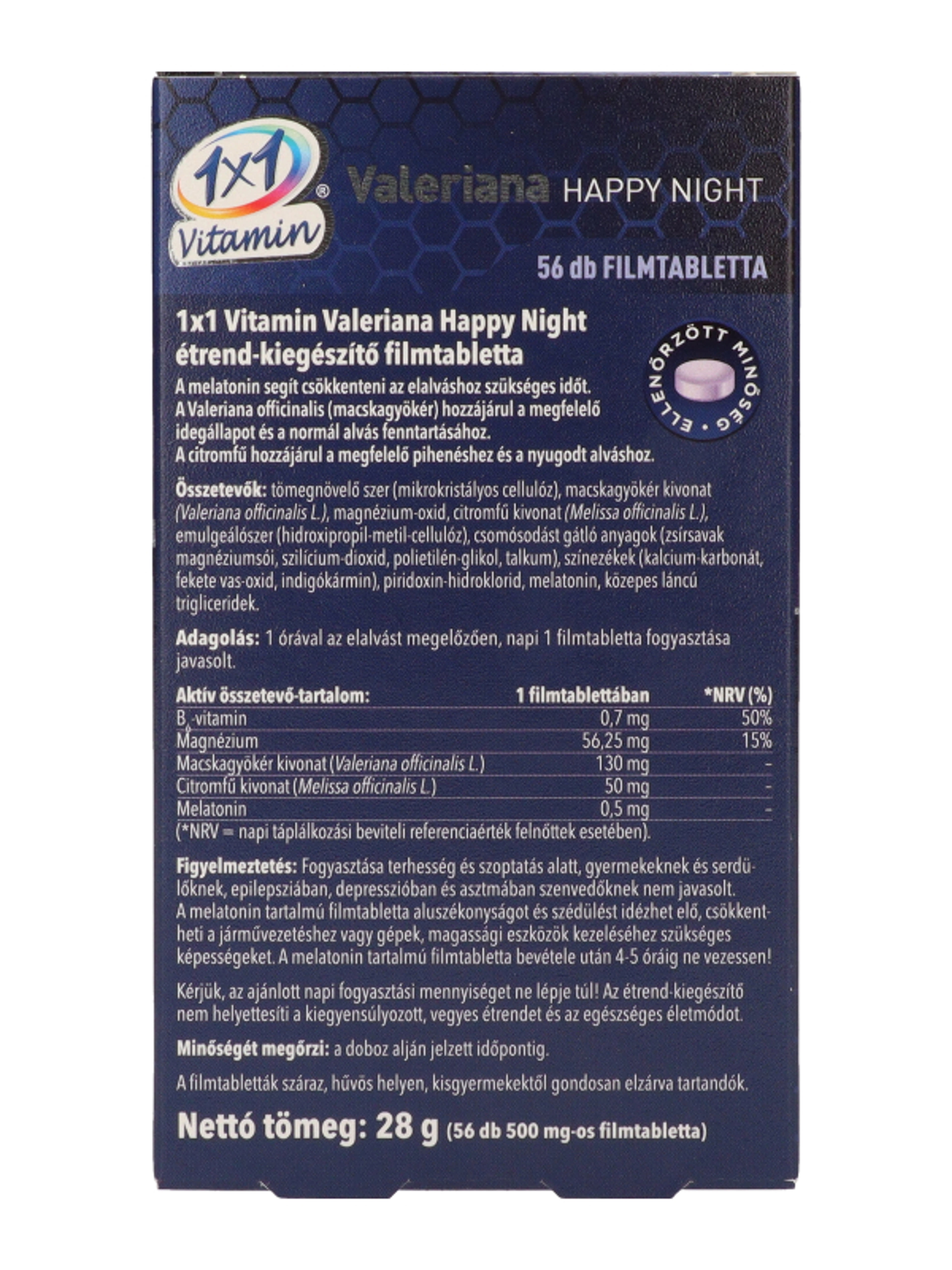 1x1 Vitamin Valeriana Happy Night filmtabletta - 56 db-4