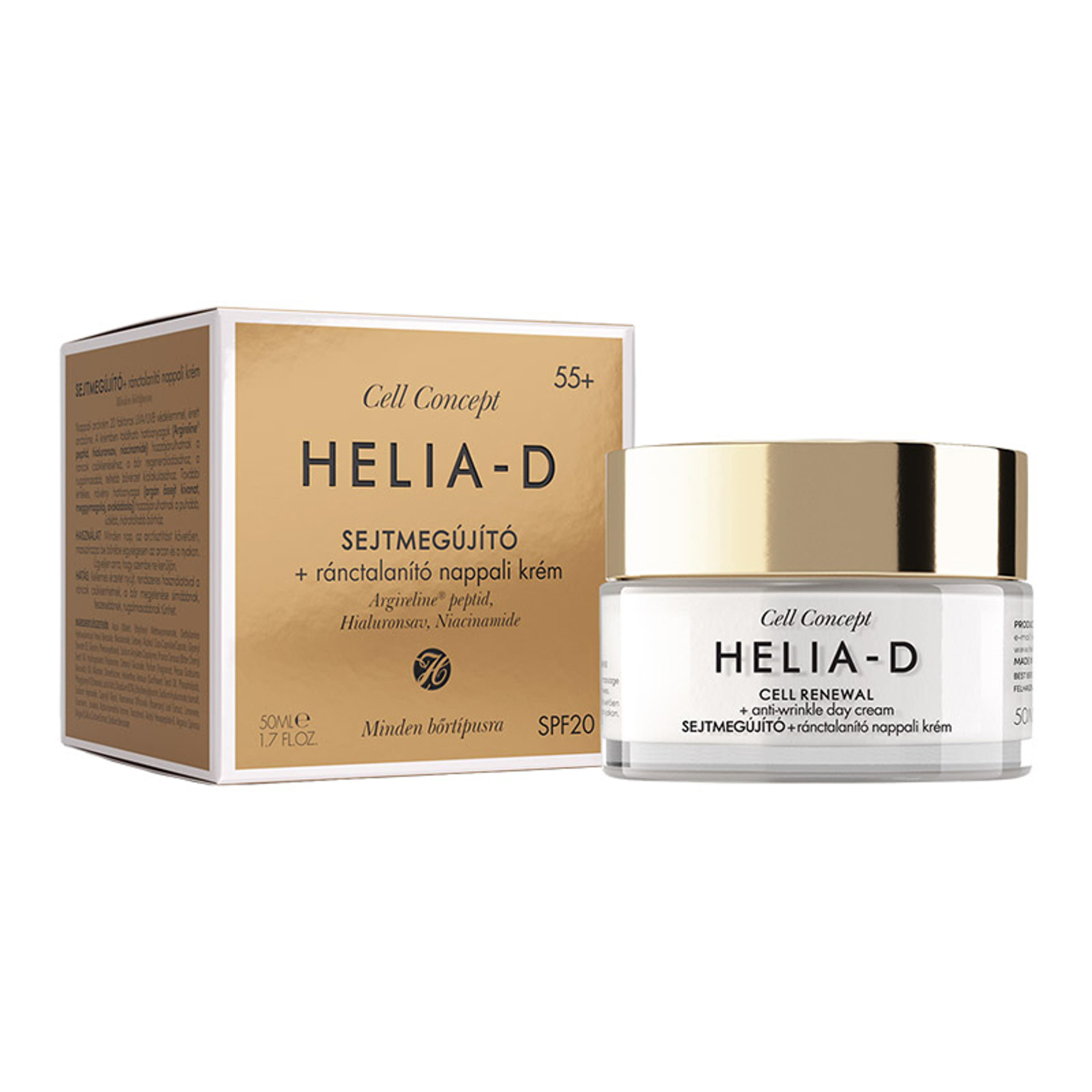 Helia-D Cell Concept sejtmegújító ránctalanító nappali krém 55+ - 50 ml-4