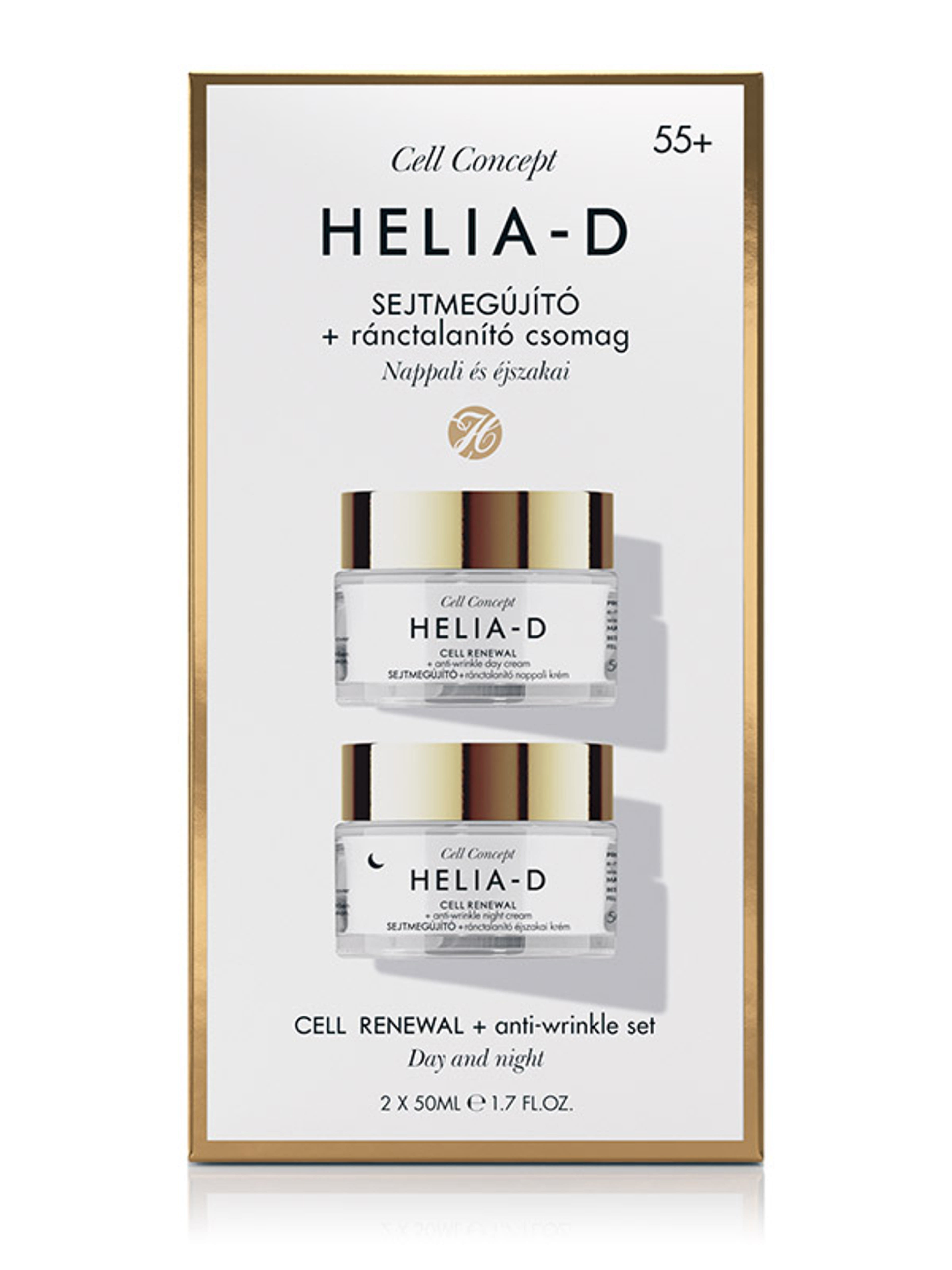Helia-D Cell Concept sejtmegújító ránctalanító csomag 55+ 2x50 ml - 100 ml-3