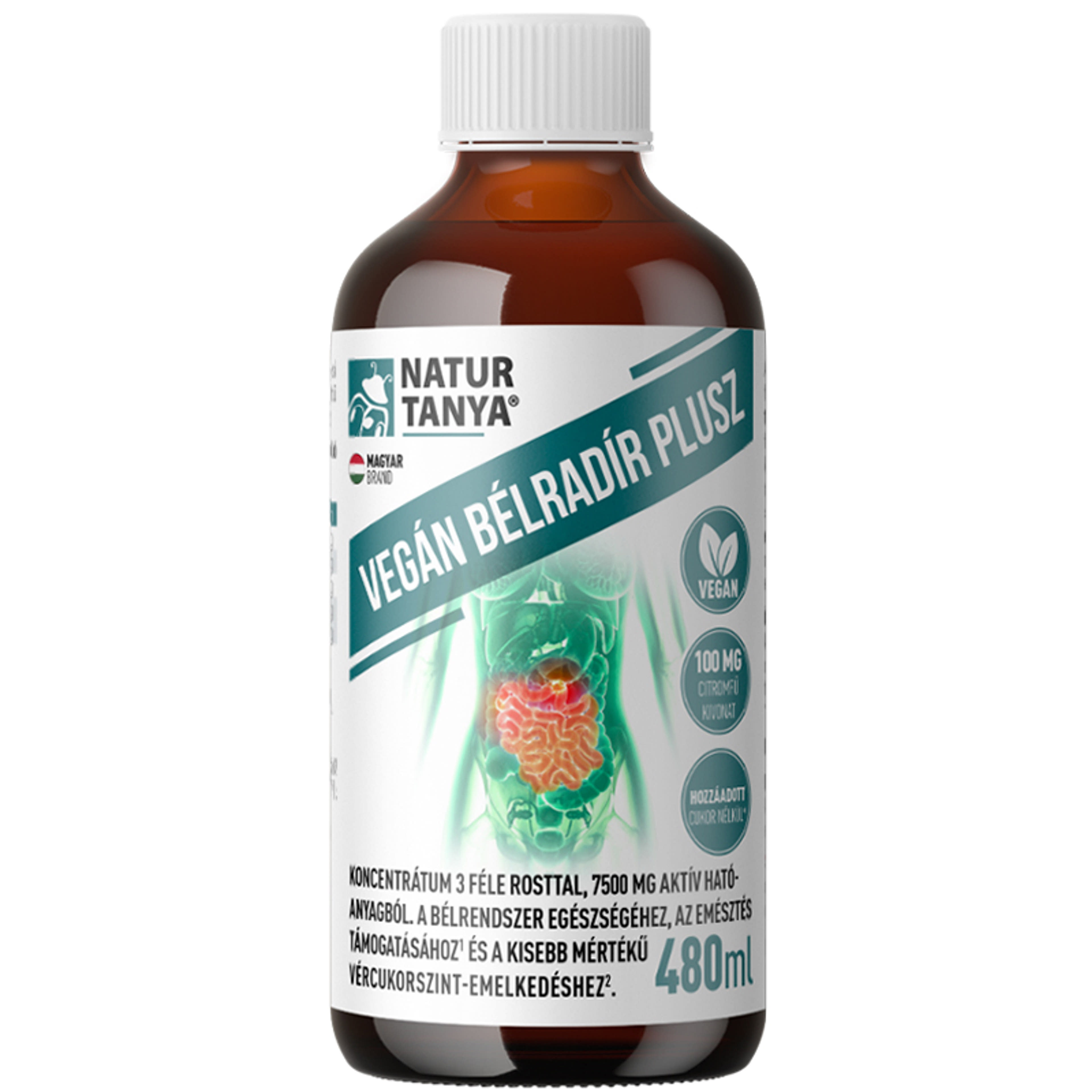 Natur Tanya Vegán Bélradír Plusz folyékony rost - 480 ml