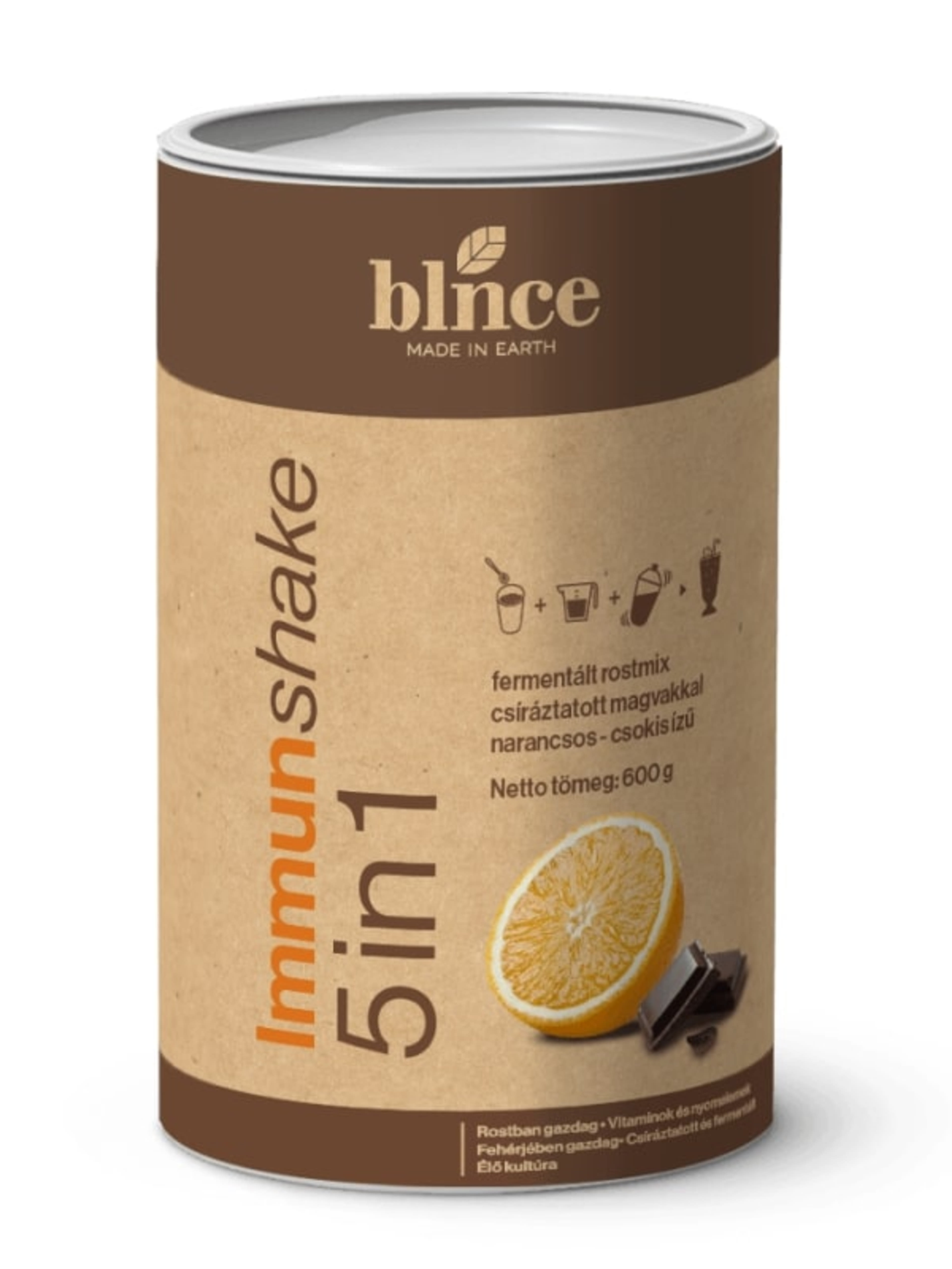 Blnce Immunshake 5in1 fogyókúrás italpor, narancsos-csokis - 600 g-1