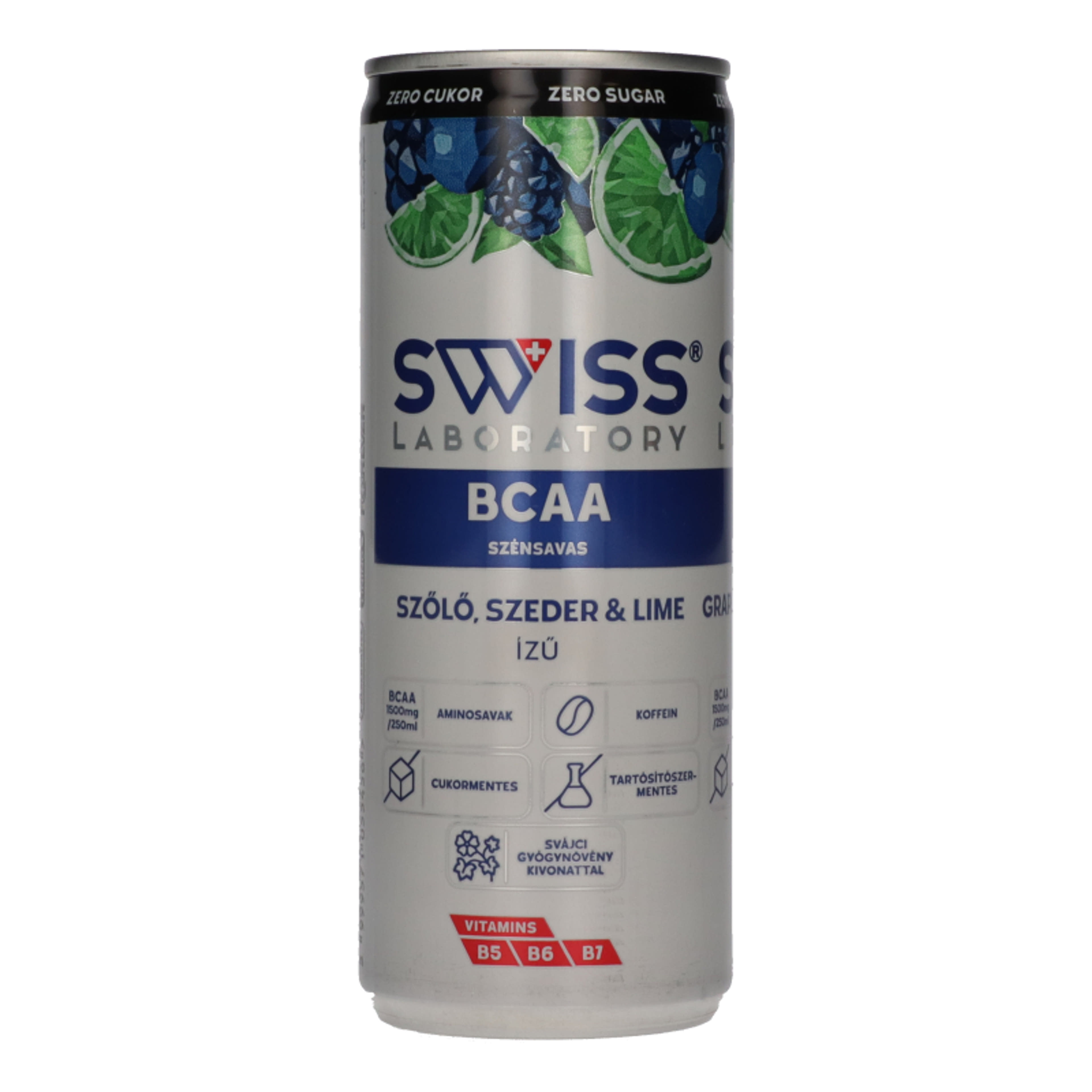Swiss Laboratory Zero szőlő, szeder és lime ízű szénsavmentes ital - 250 ml