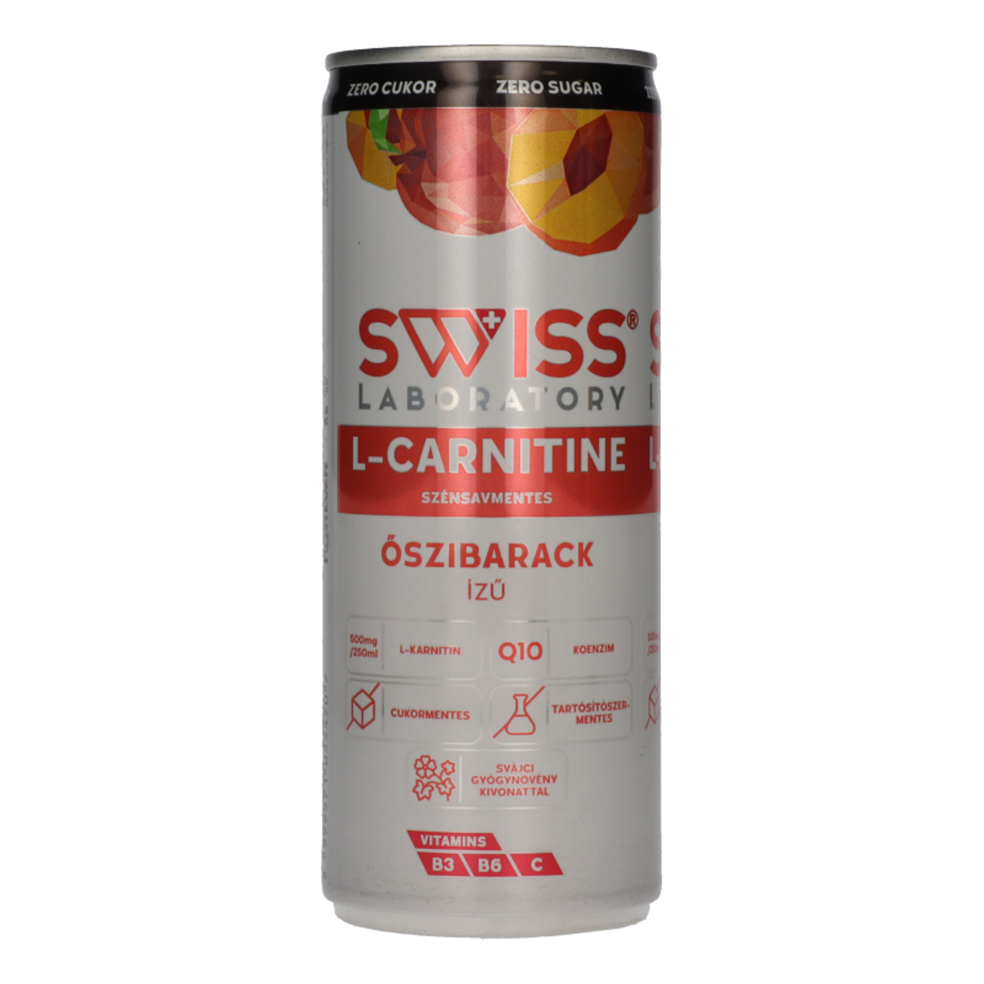 Swiss Laboratory Zero őszibarack ízű szénsavmentes ital - 250 ml